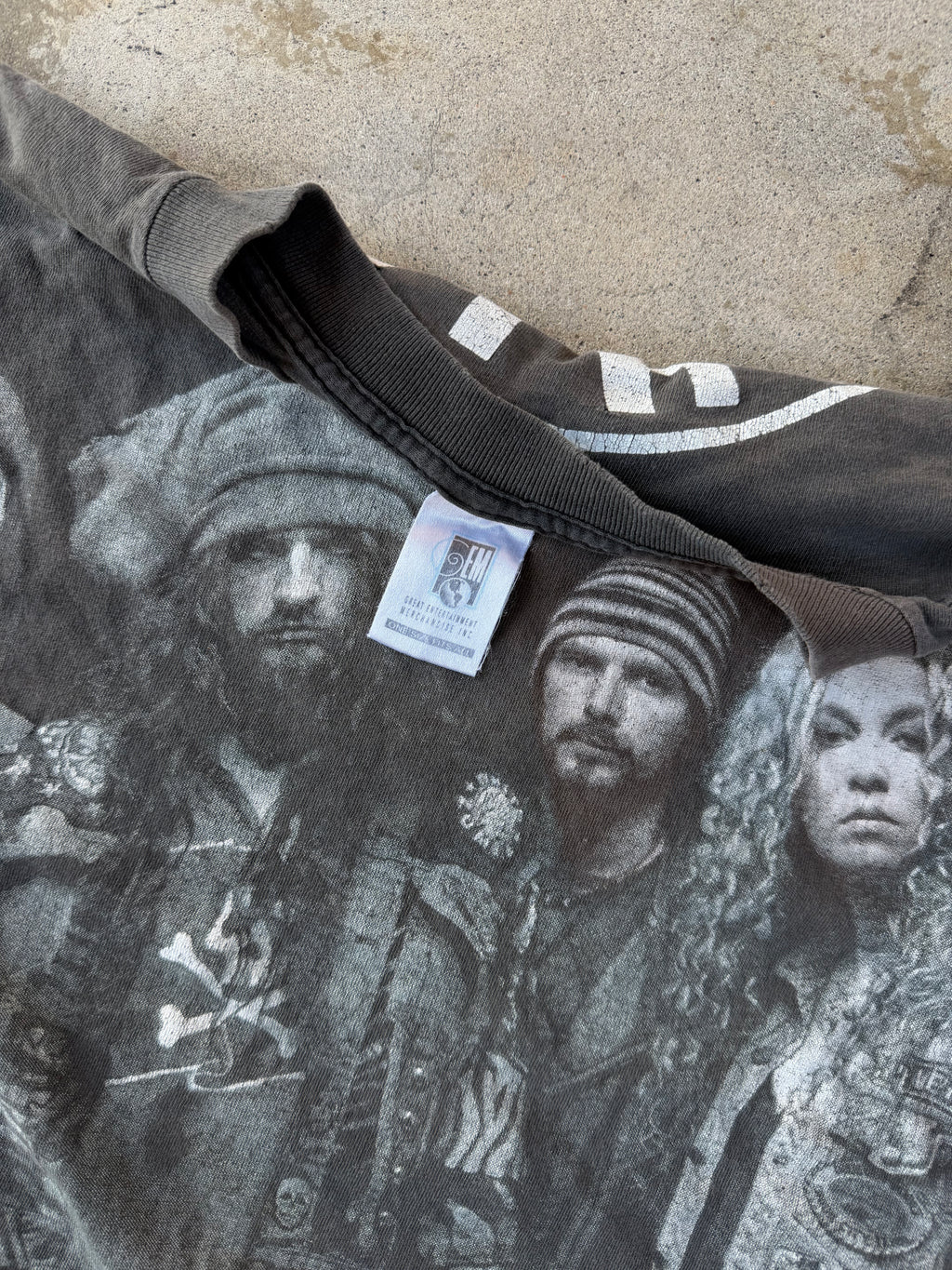 90s Thrashed White Zombie Band Portrait Black/White | XL