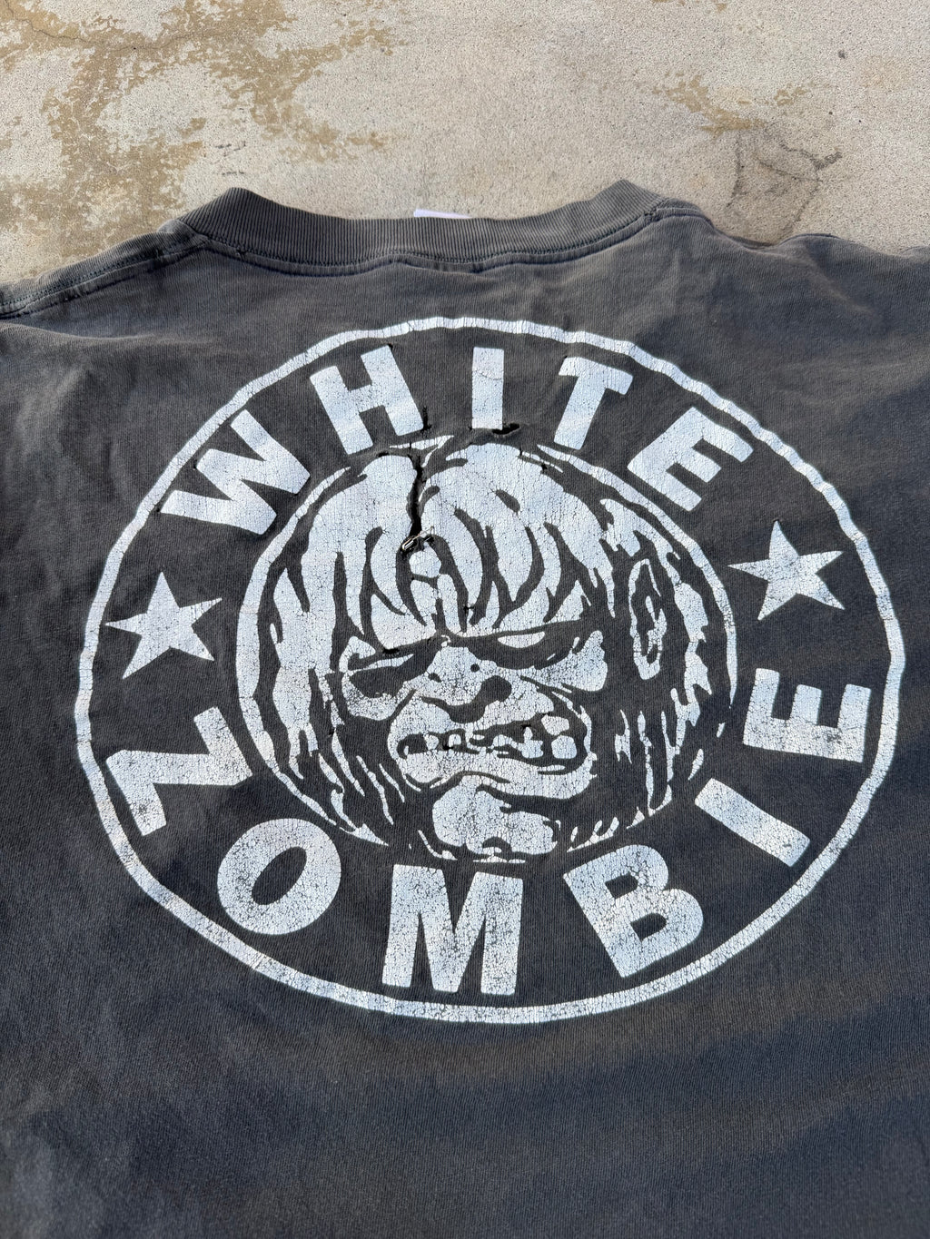90s Thrashed White Zombie Band Portrait Black/White | XL