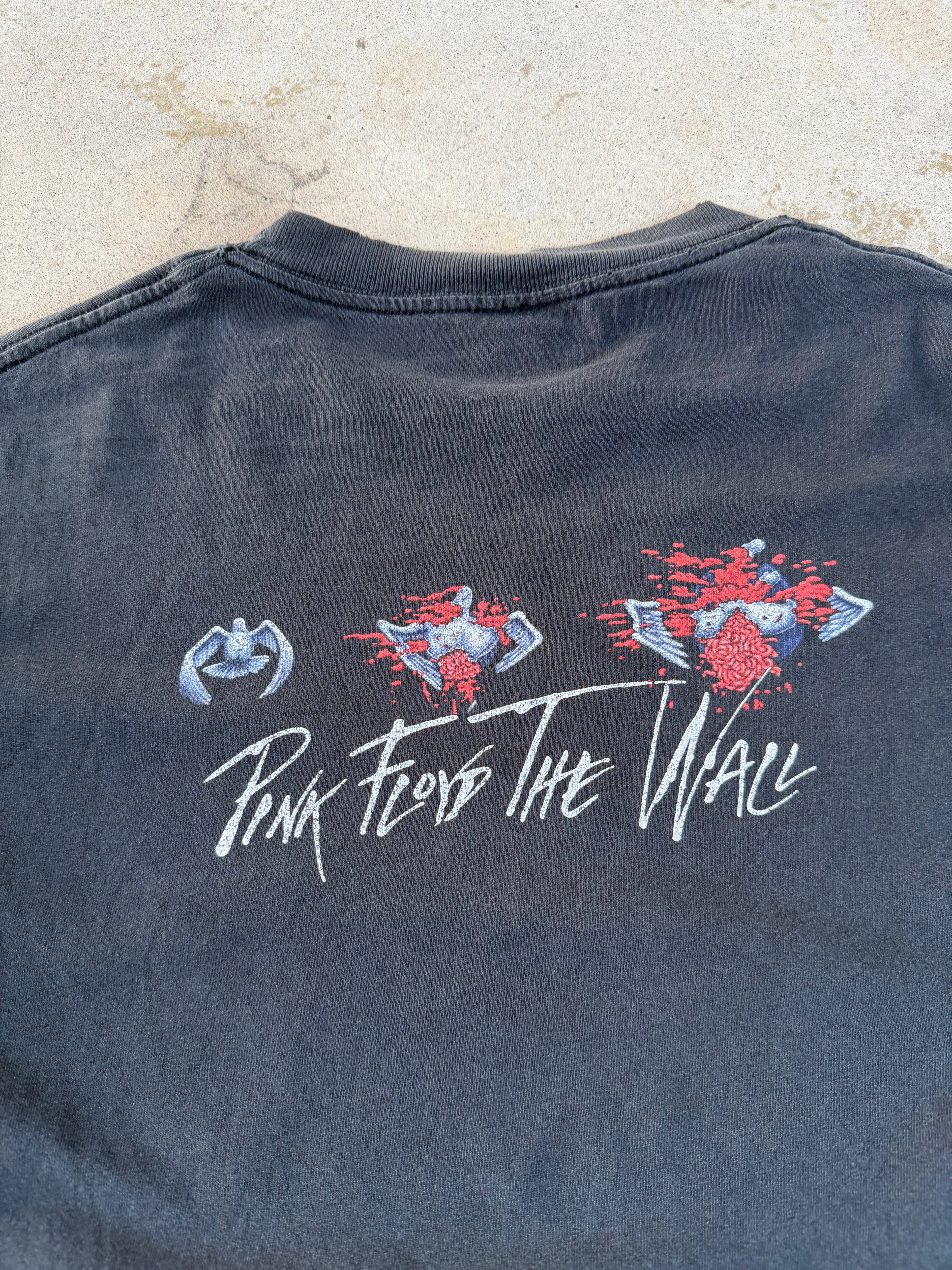 90s Pink Floyd Bloody Firework Tatoos & Guns "The Wall" Tee | XL