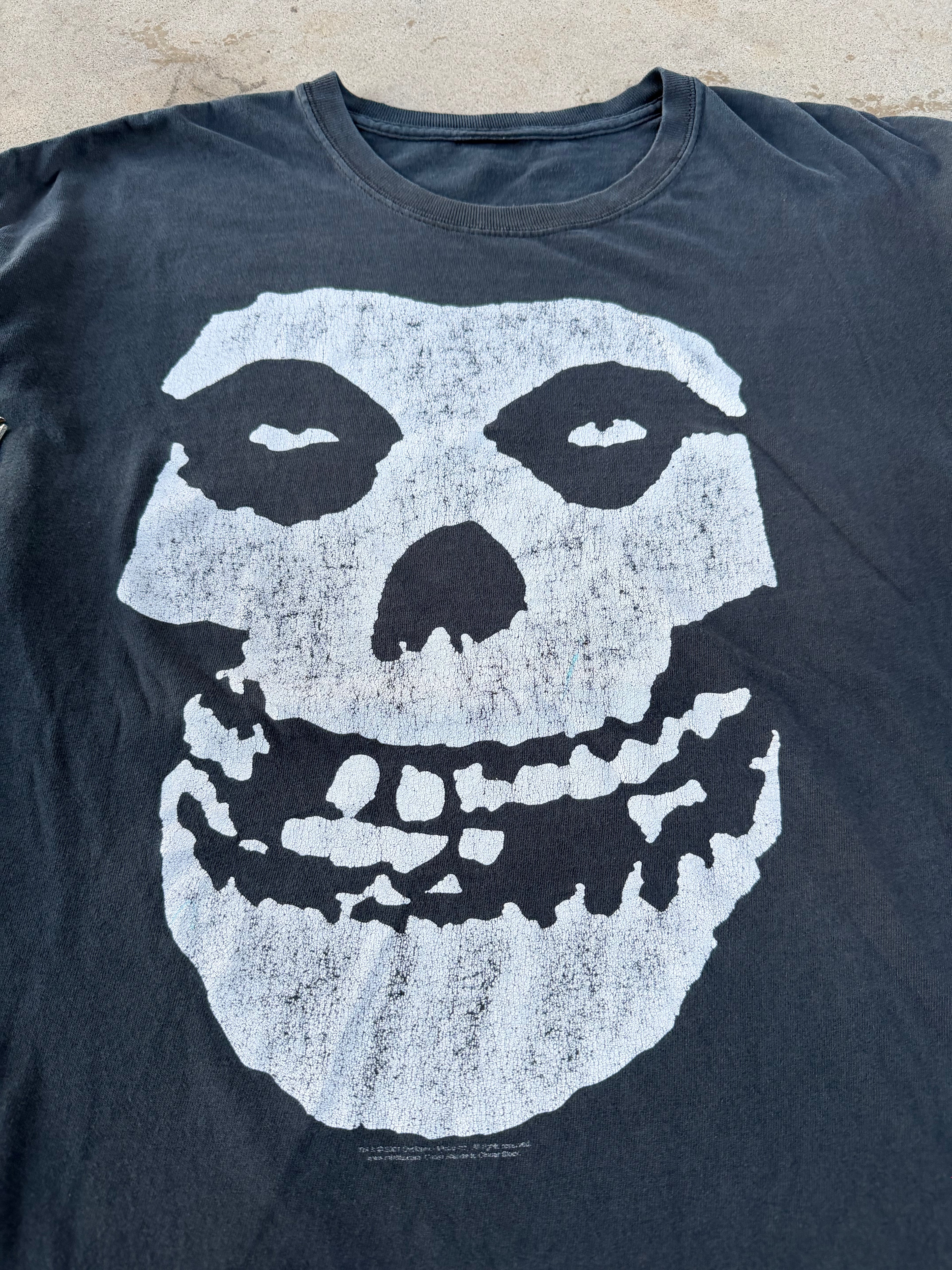 00s Misfits Faded/Thrashed Big Face Skull | XXL