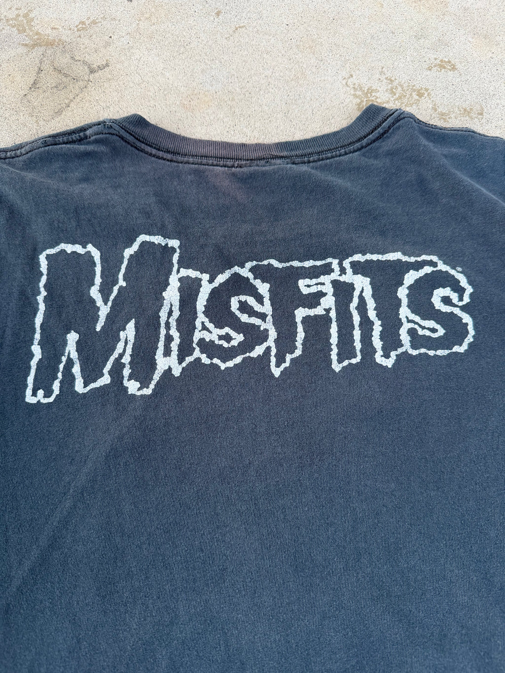 00s Misfits Faded/Thrashed Big Face Skull | XXL