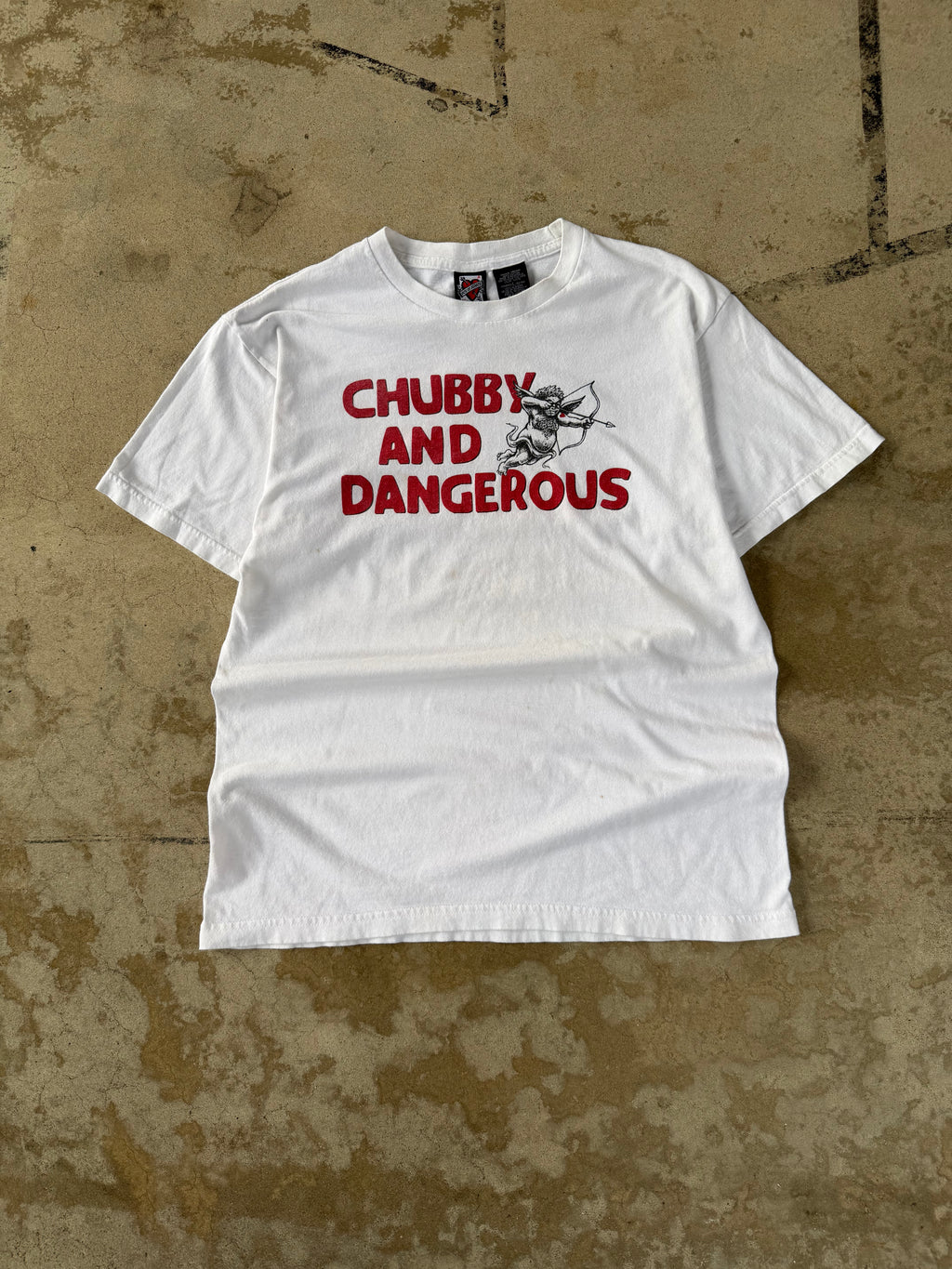 90s "Chubby & Dangerous" Comedy Tee | L