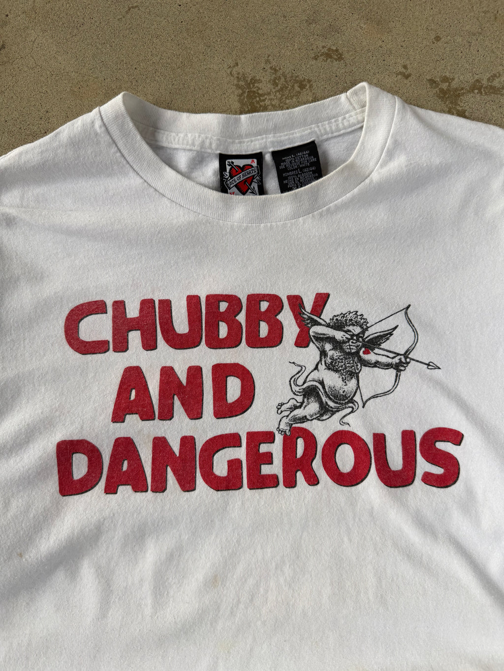 90s "Chubby & Dangerous" Comedy Tee | L