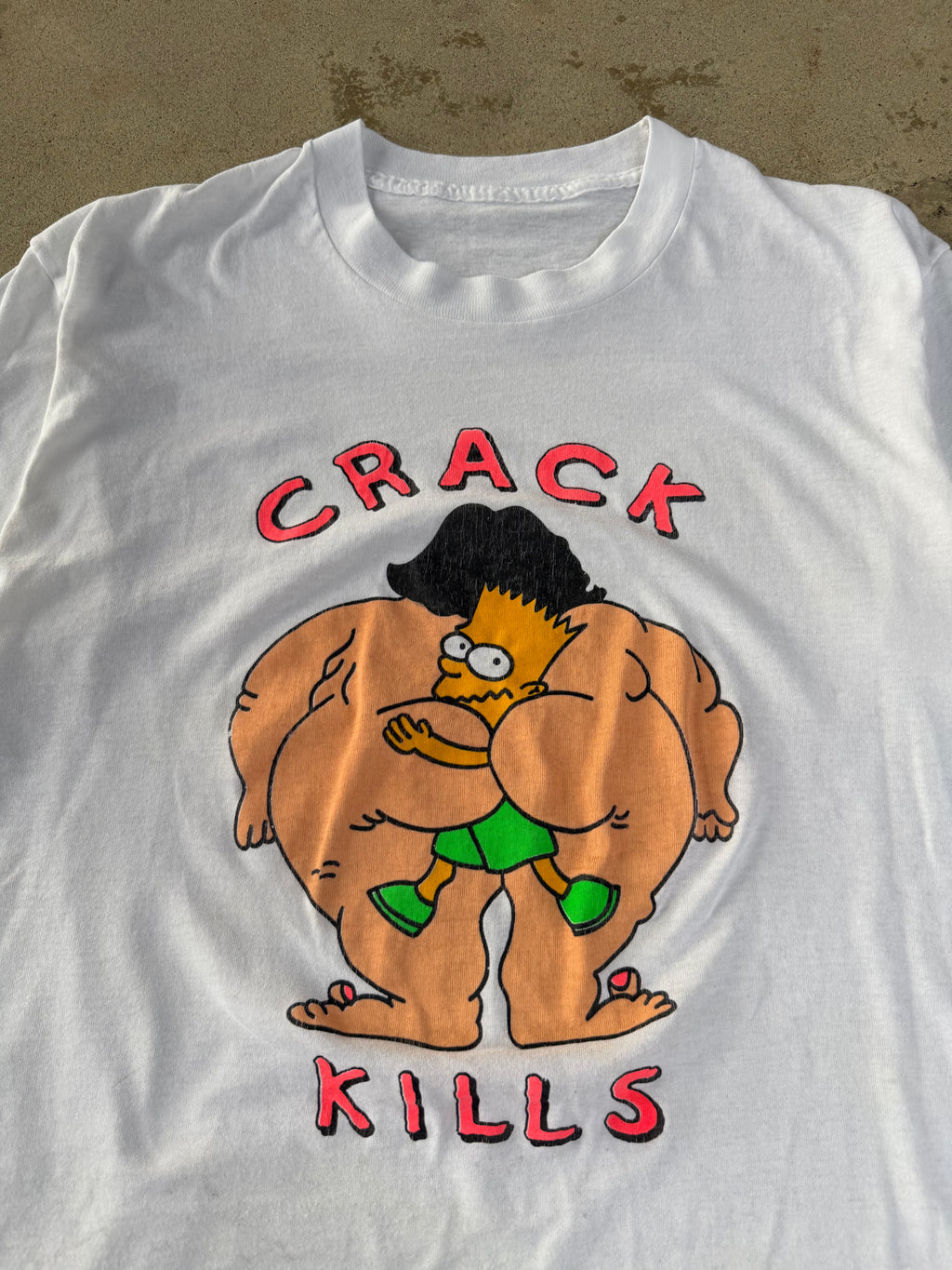 90s "Crack Kills" Bart Parody Tee | L