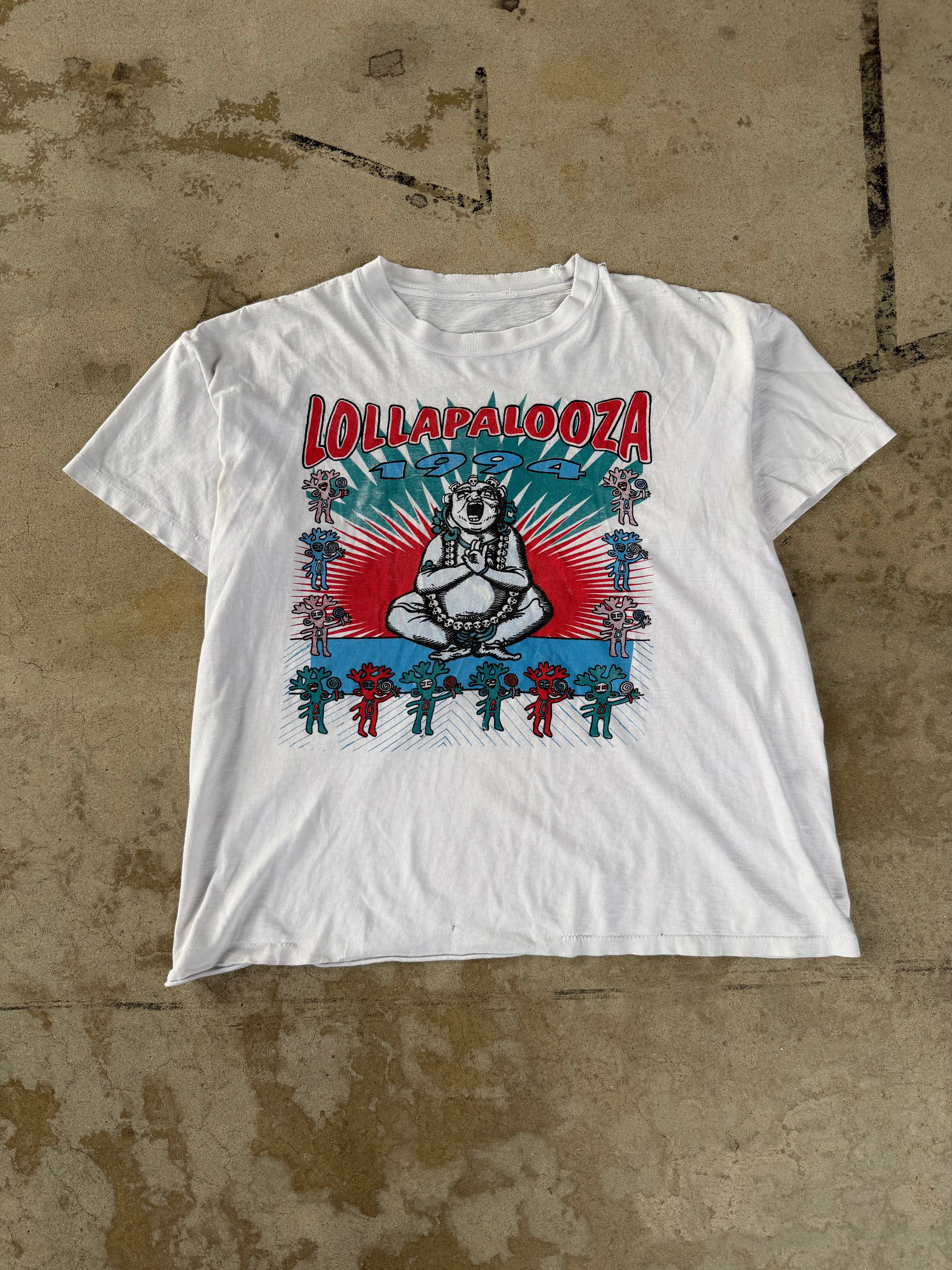 1994 Thrashed/Paper Thin Lollapalooza Budah Tee | XL