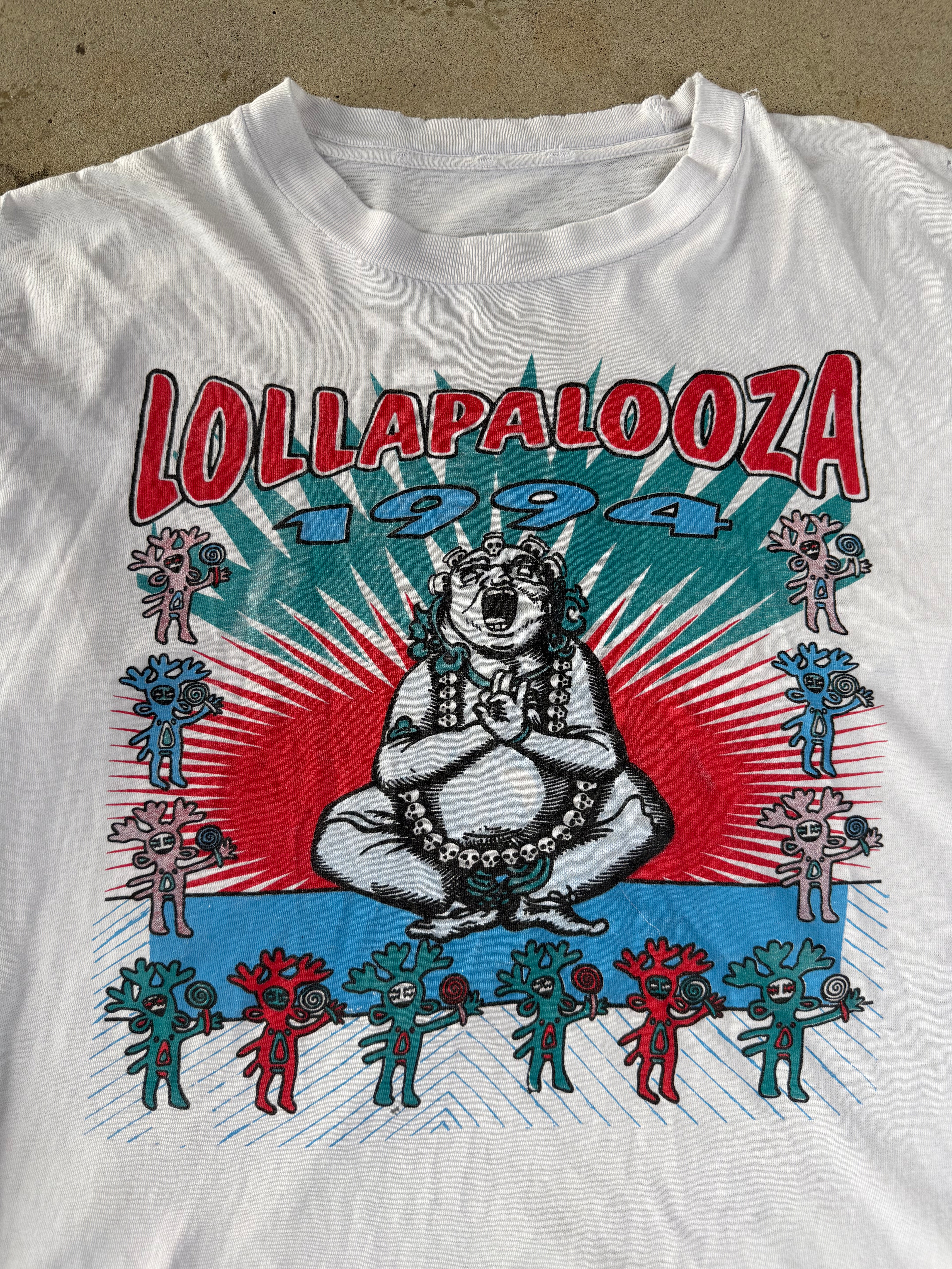 1994 Thrashed/Paper Thin Lollapalooza Budah Tee | XL