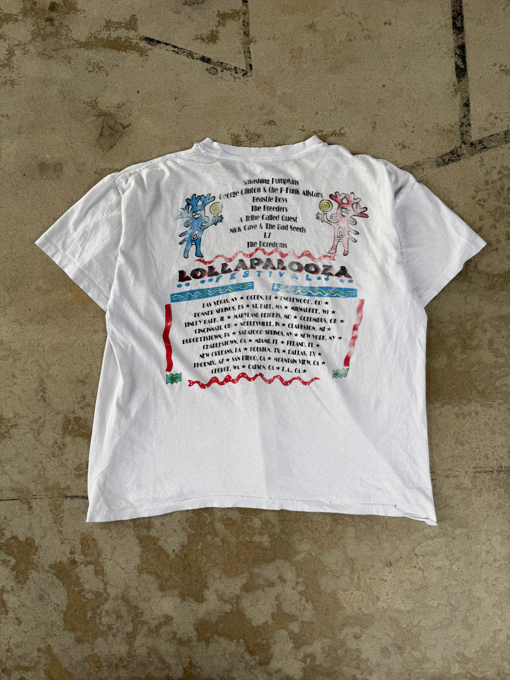 1994 Thrashed/Paper Thin Lollapalooza Budah Tee | XL