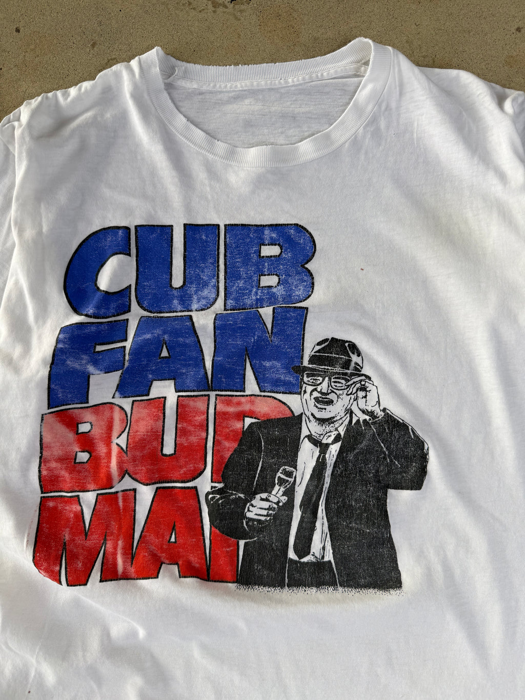 00s "Cub Fan Bud Man" Weed Parody Tee | L