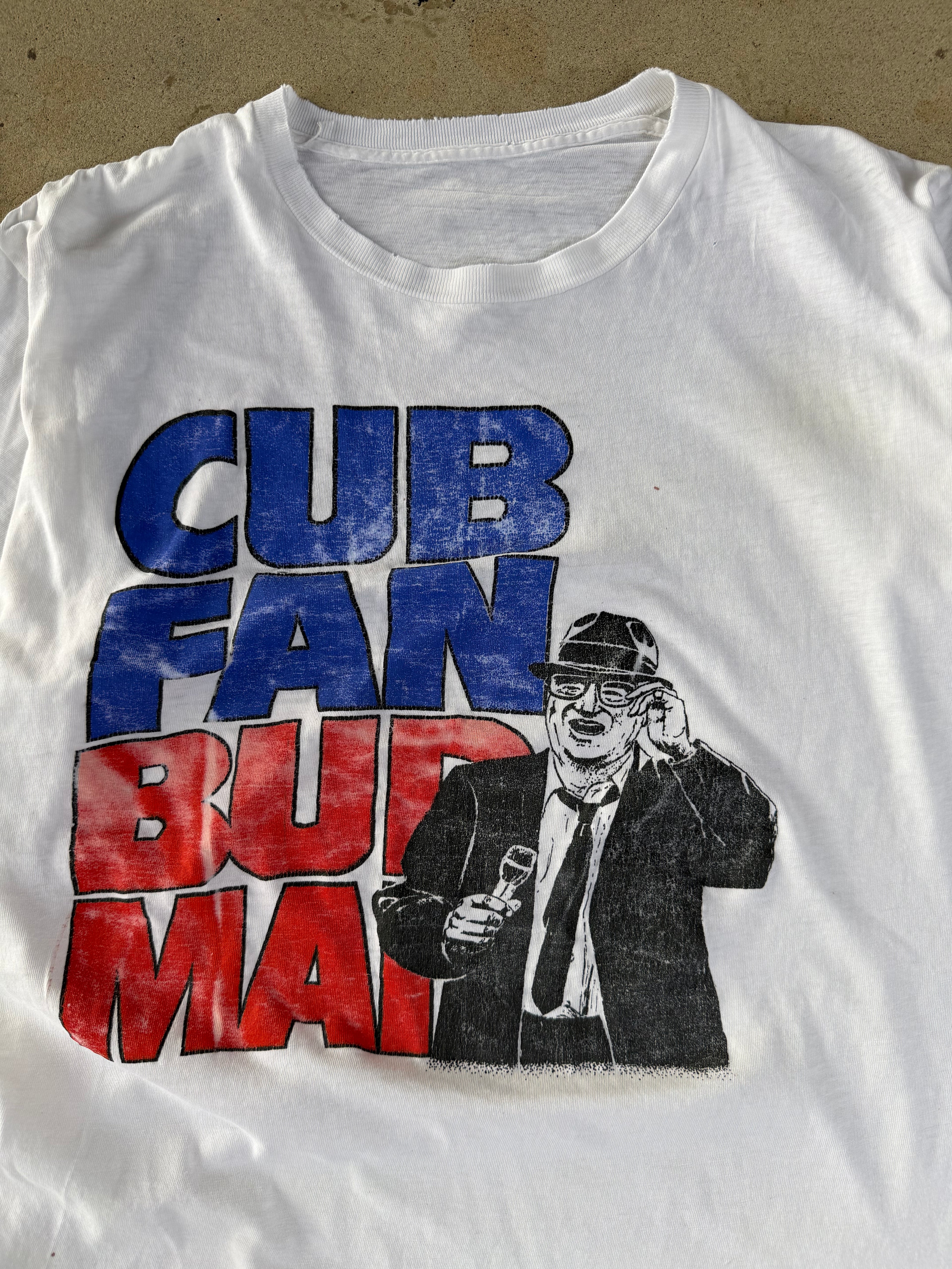 00s "Cub Fan Bud Man" Weed Parody Tee | L