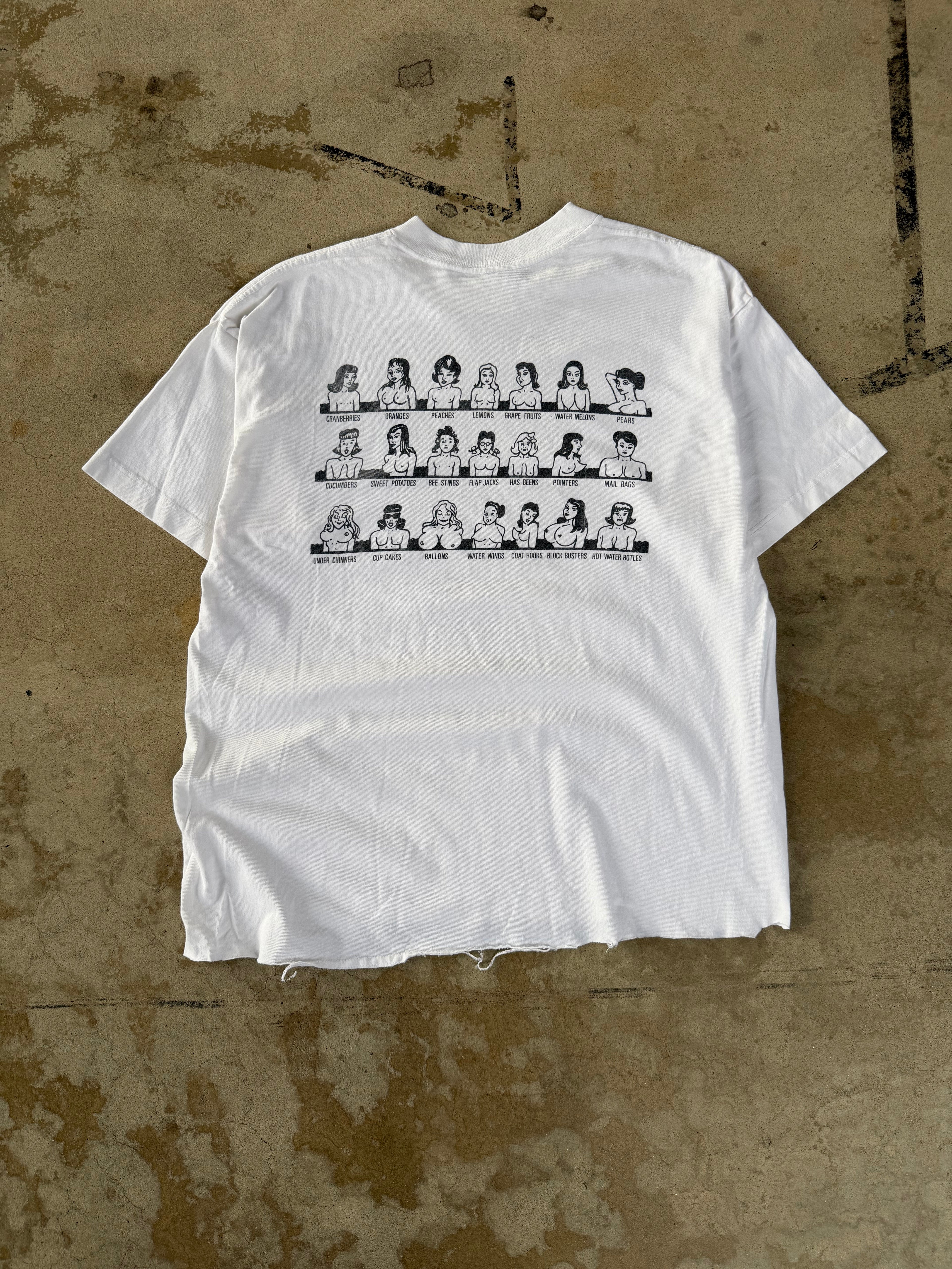90s Boob Sizes Comedy Tee | XL