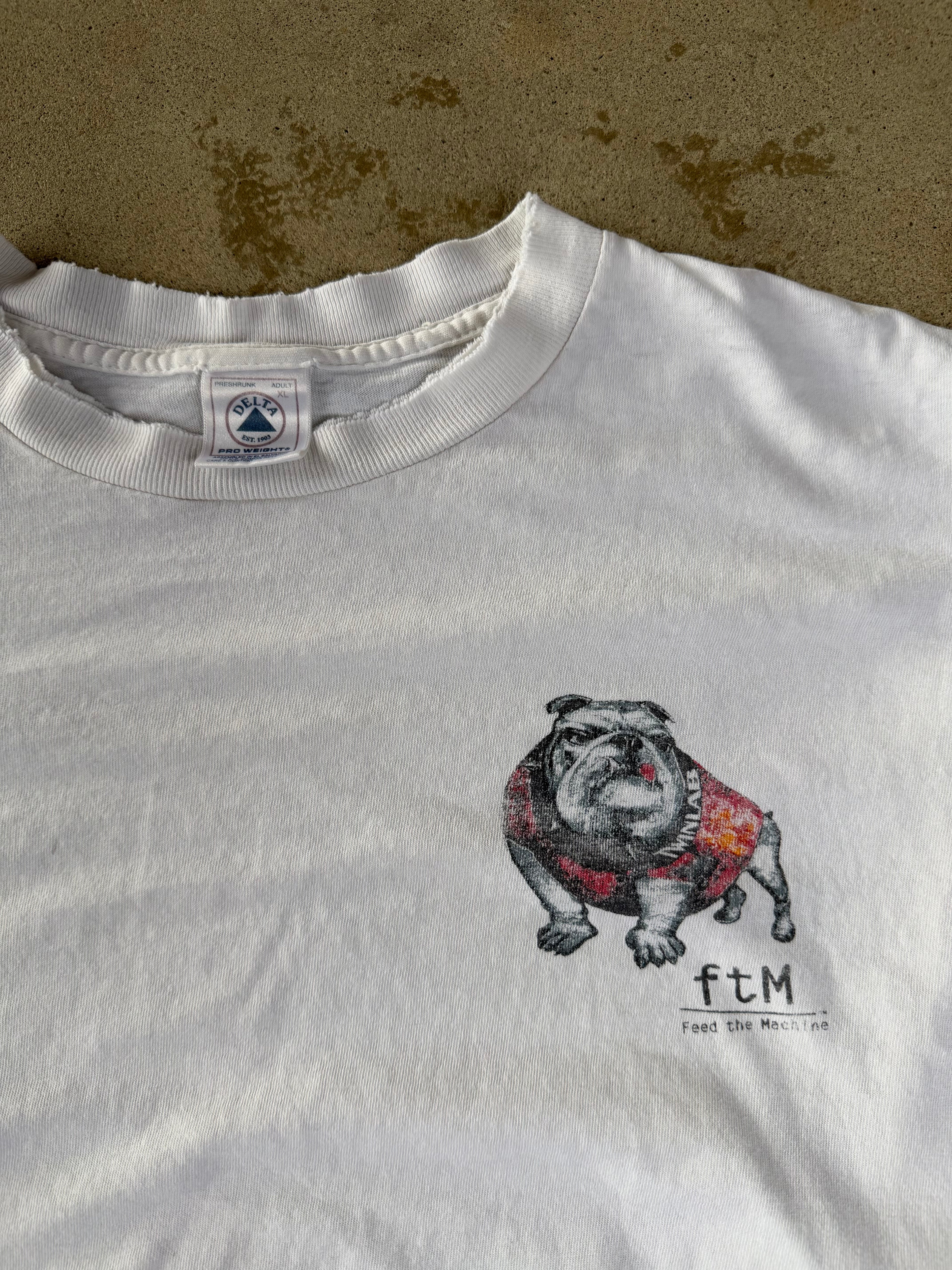 90s Thrashed Bulldog "Feed The Machine" Tee | XL