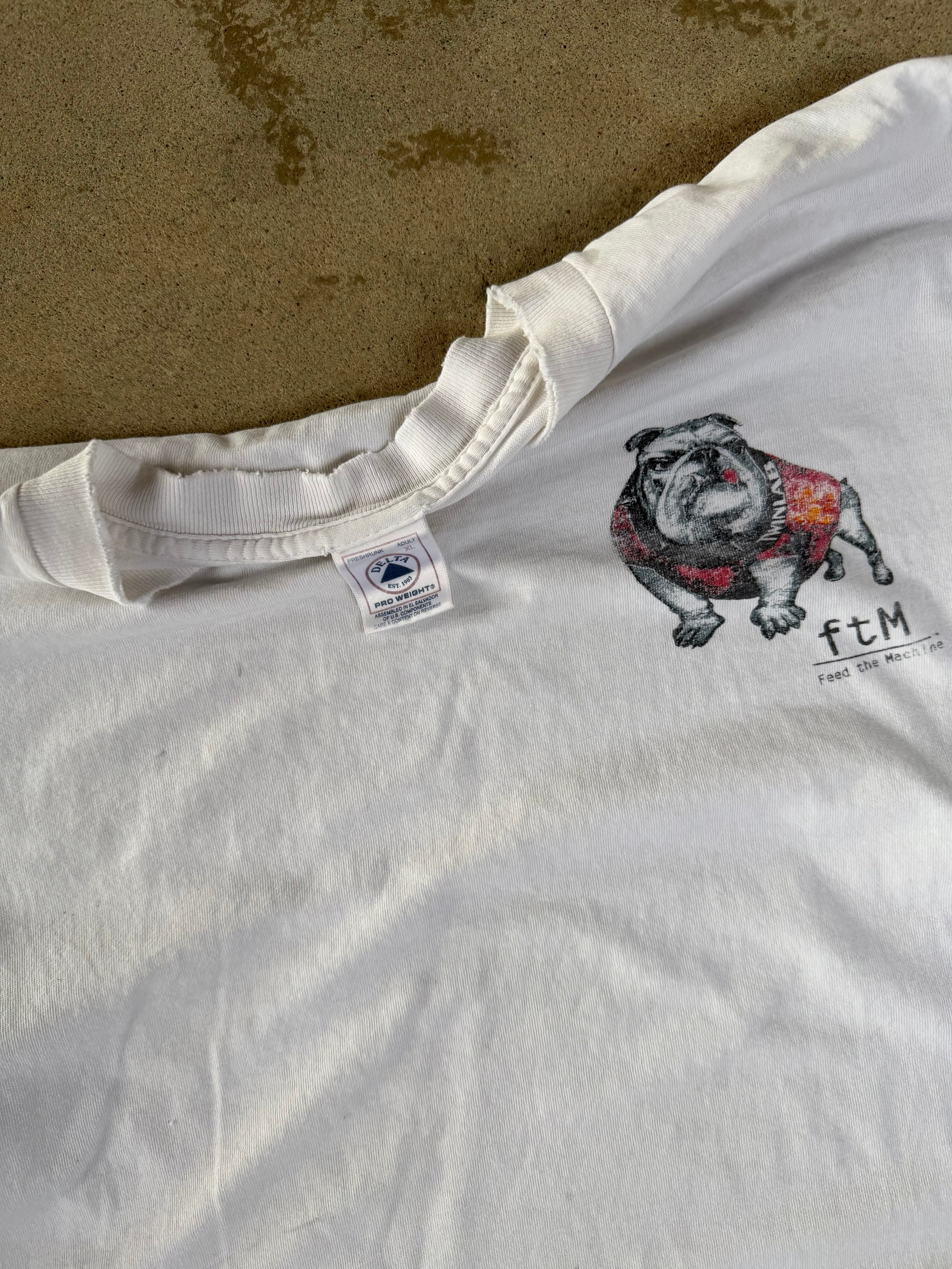 90s Thrashed Bulldog "Feed The Machine" Tee | XL