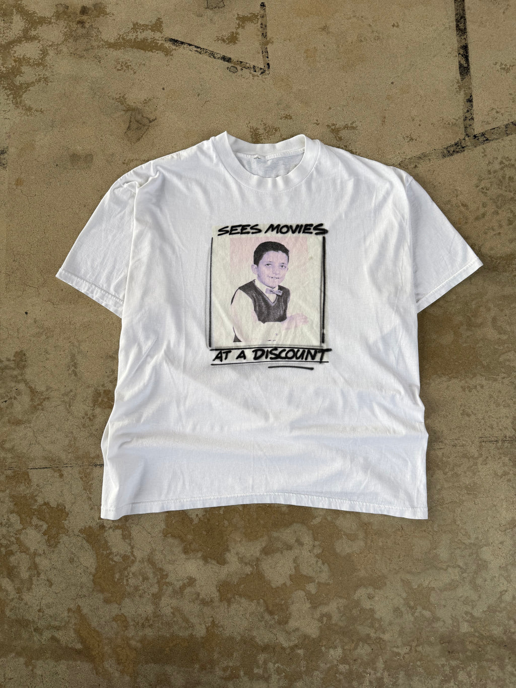 90s "Sees Movies at Discount" Comedy Tee | XL