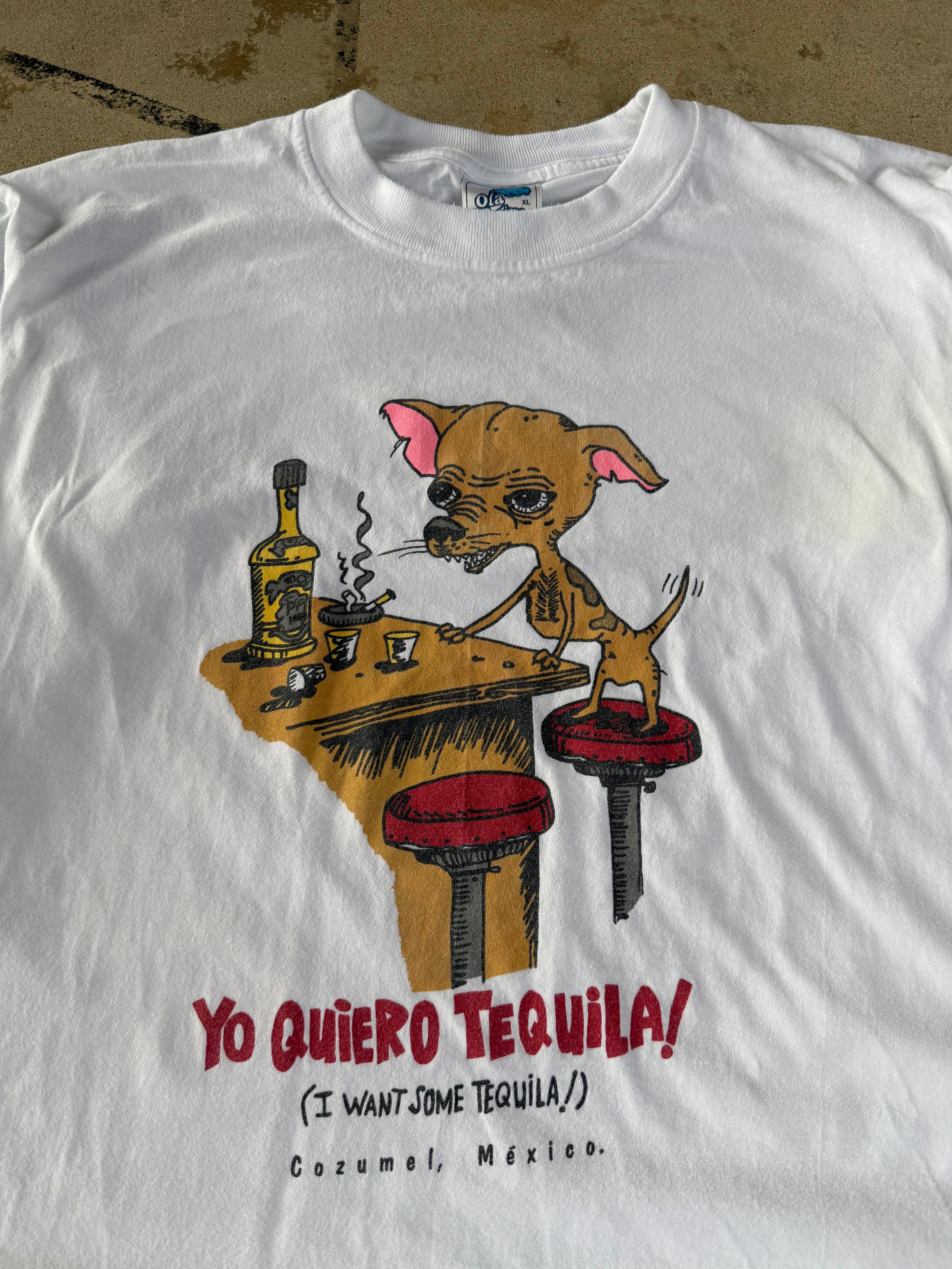 90s "Yo Quiero Tequila" Taco Bell Parody Tee | XL