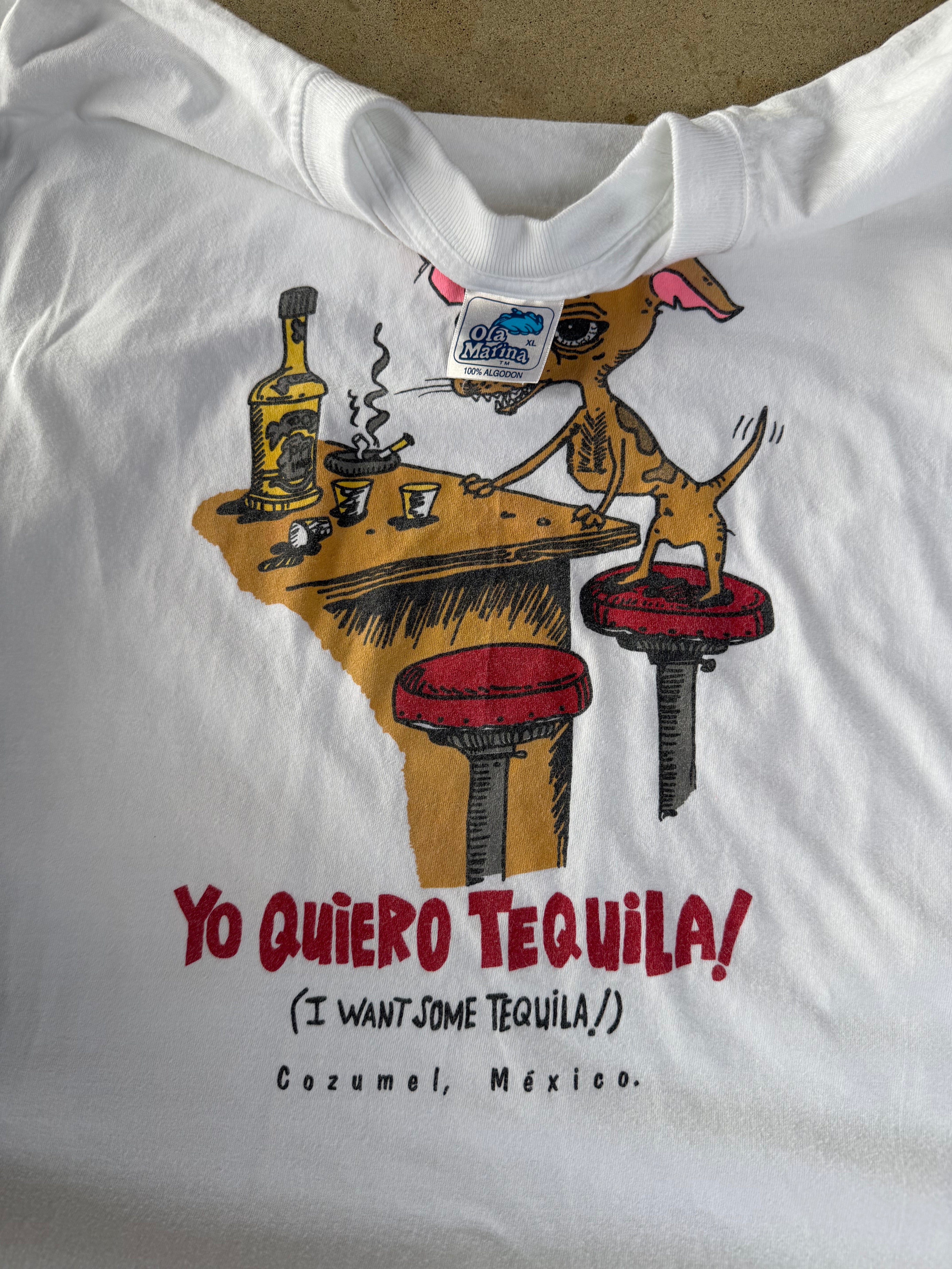 90s "Yo Quiero Tequila" Taco Bell Parody Tee | XL