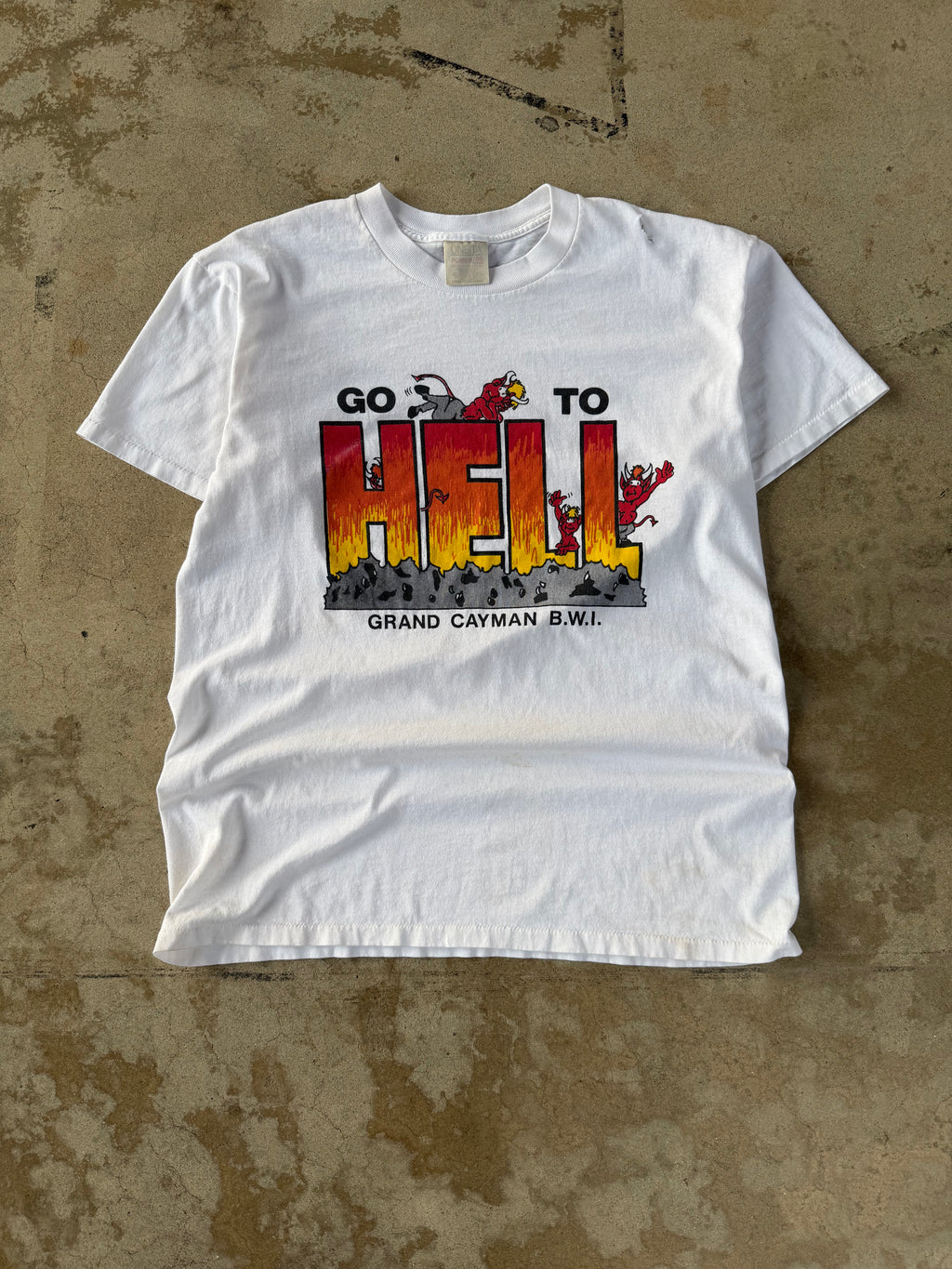 90s "Go To Hell" Word Tee | L