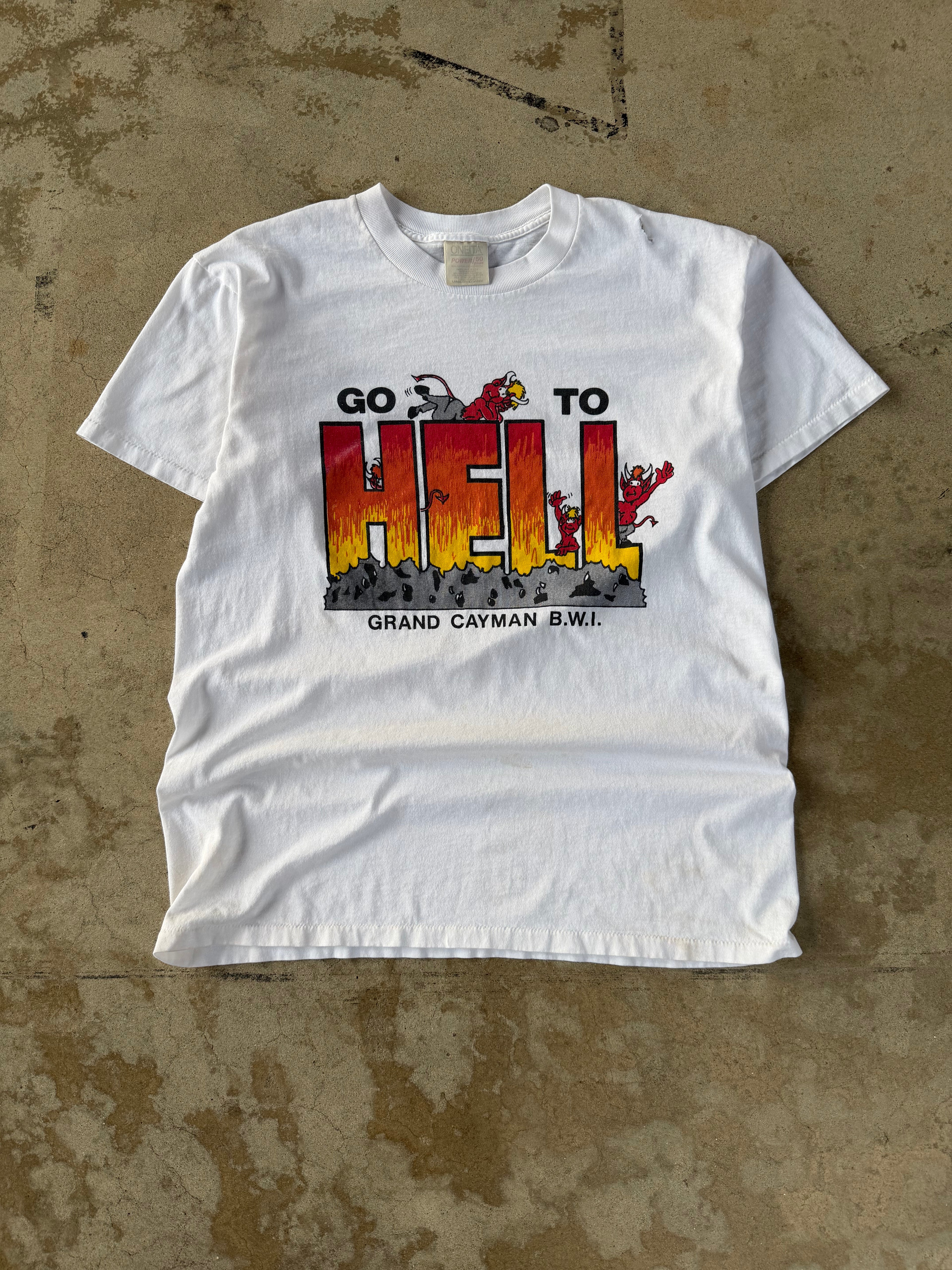 90s "Go To Hell" Word Tee | L