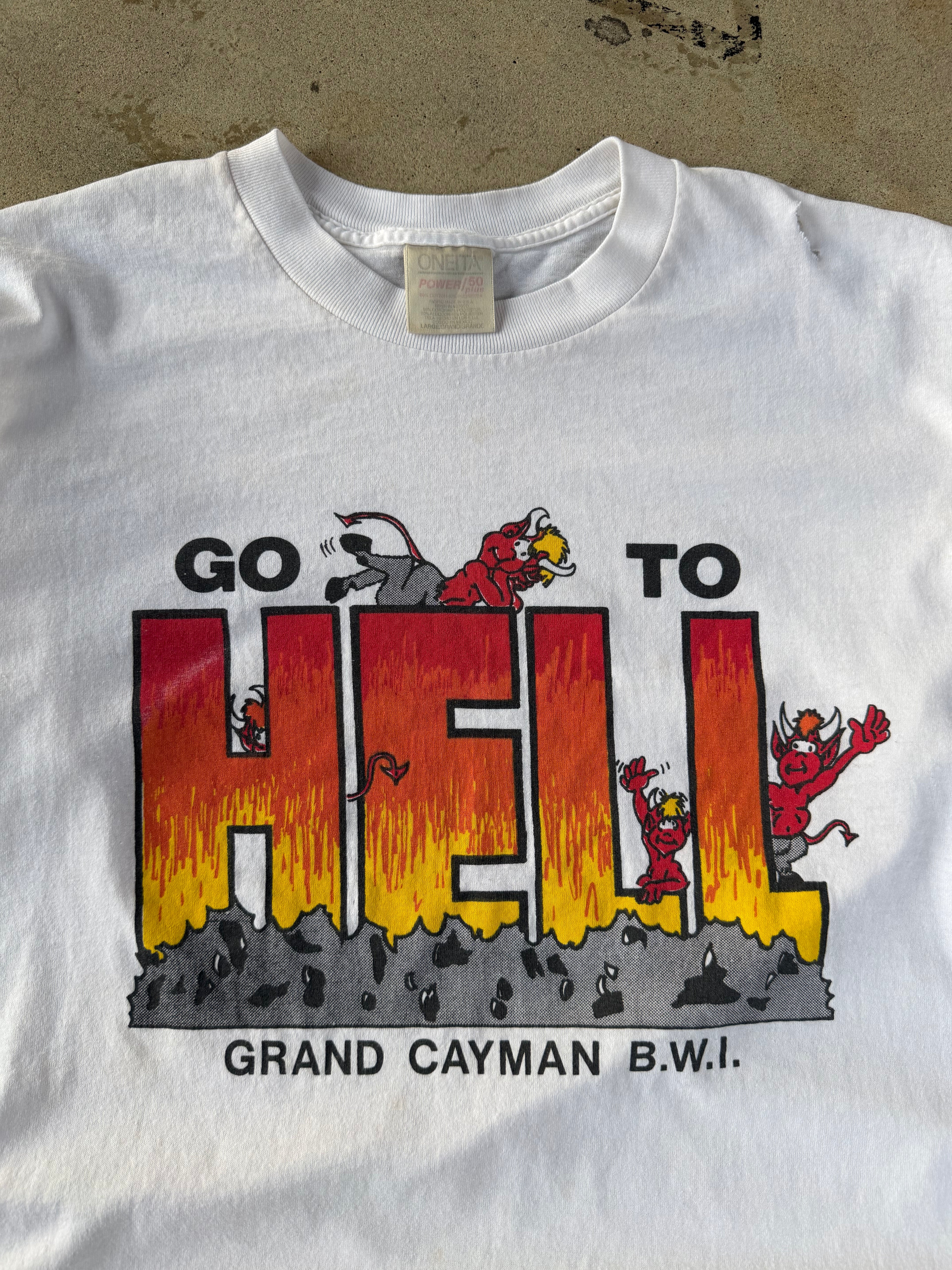 90s "Go To Hell" Word Tee | L
