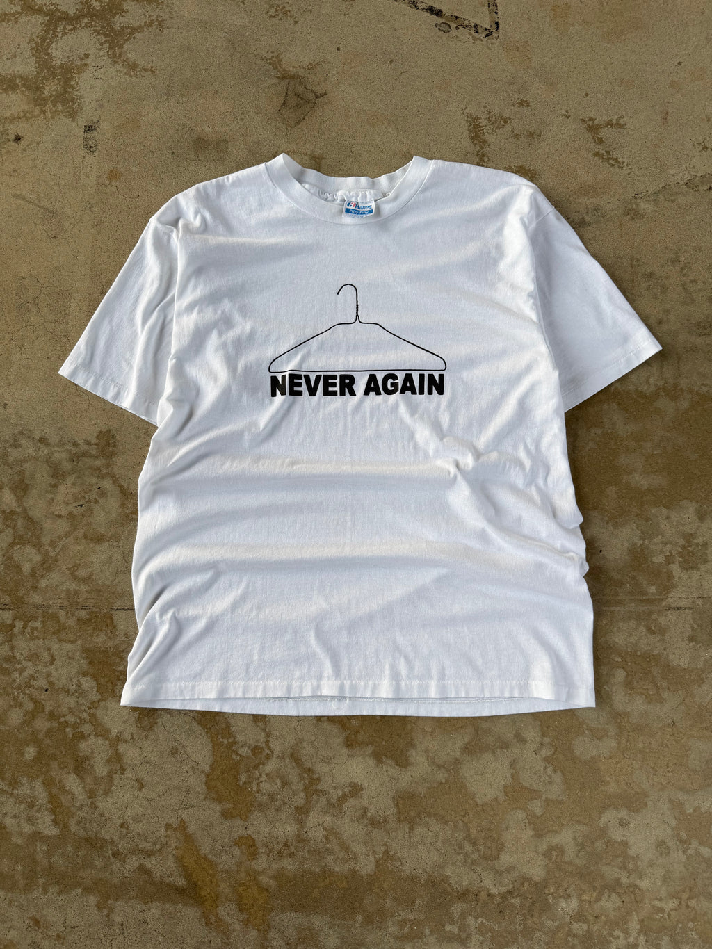 90s "Never Again" Abortion Tee | L