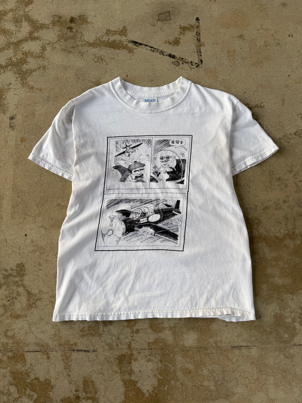 90s Japanese WWII Pilot Fighter Propaganda Tee | M