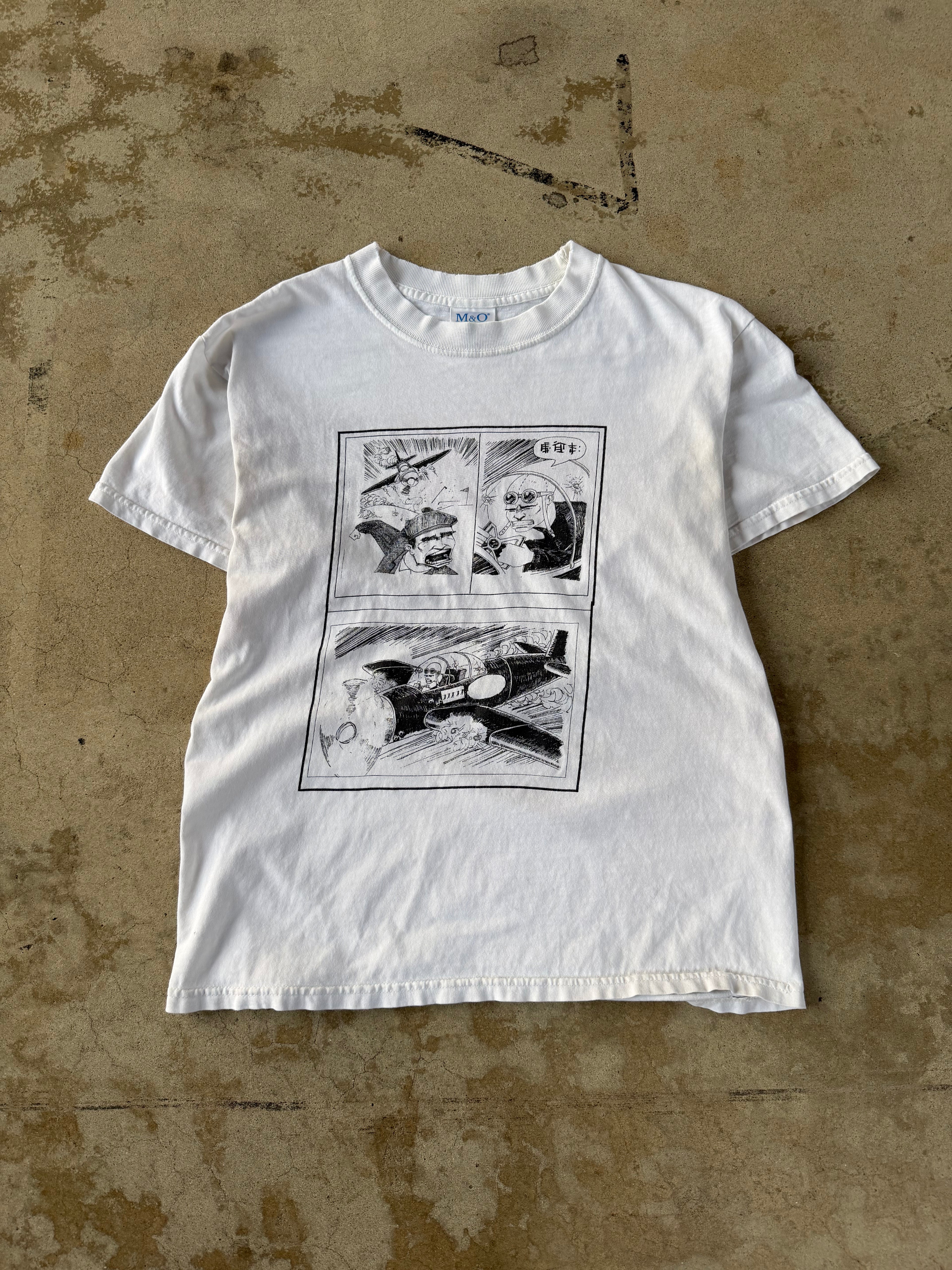 90s Japanese WWII Pilot Fighter Propaganda Tee | M