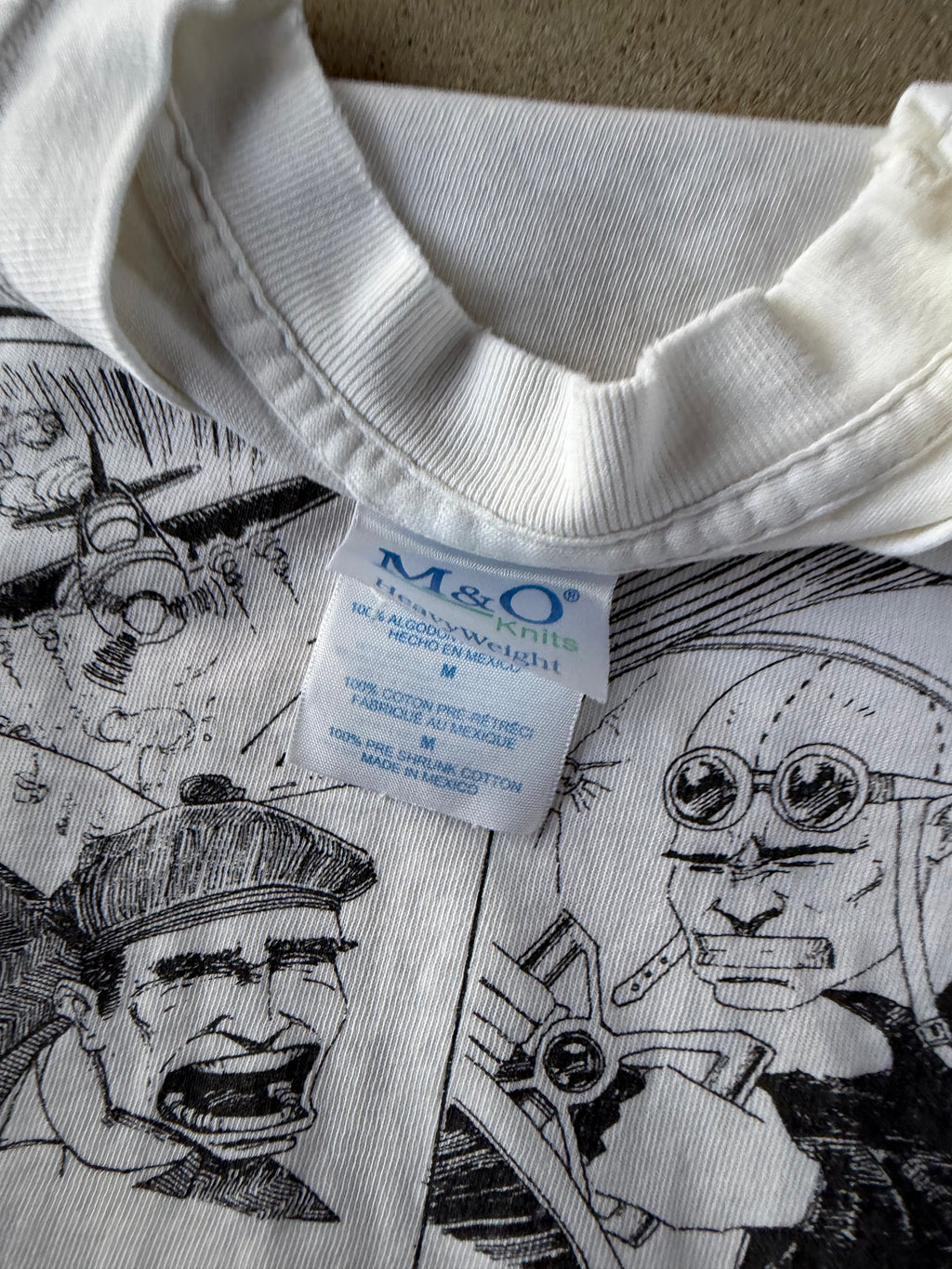 90s Japanese WWII Pilot Fighter Propaganda Tee | M