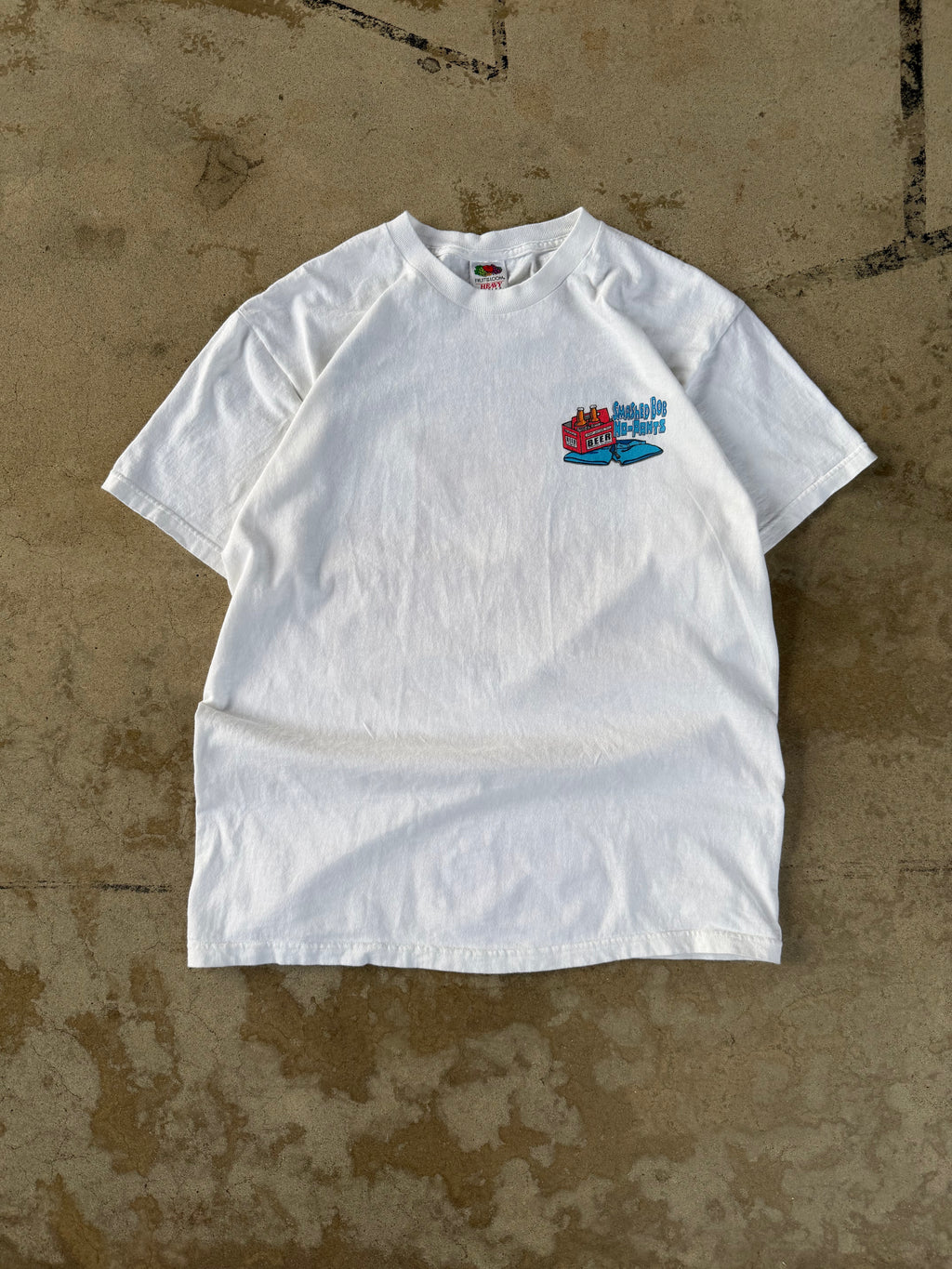 00s "Smashed Bob" Beer Spongebob Parody Tee | L
