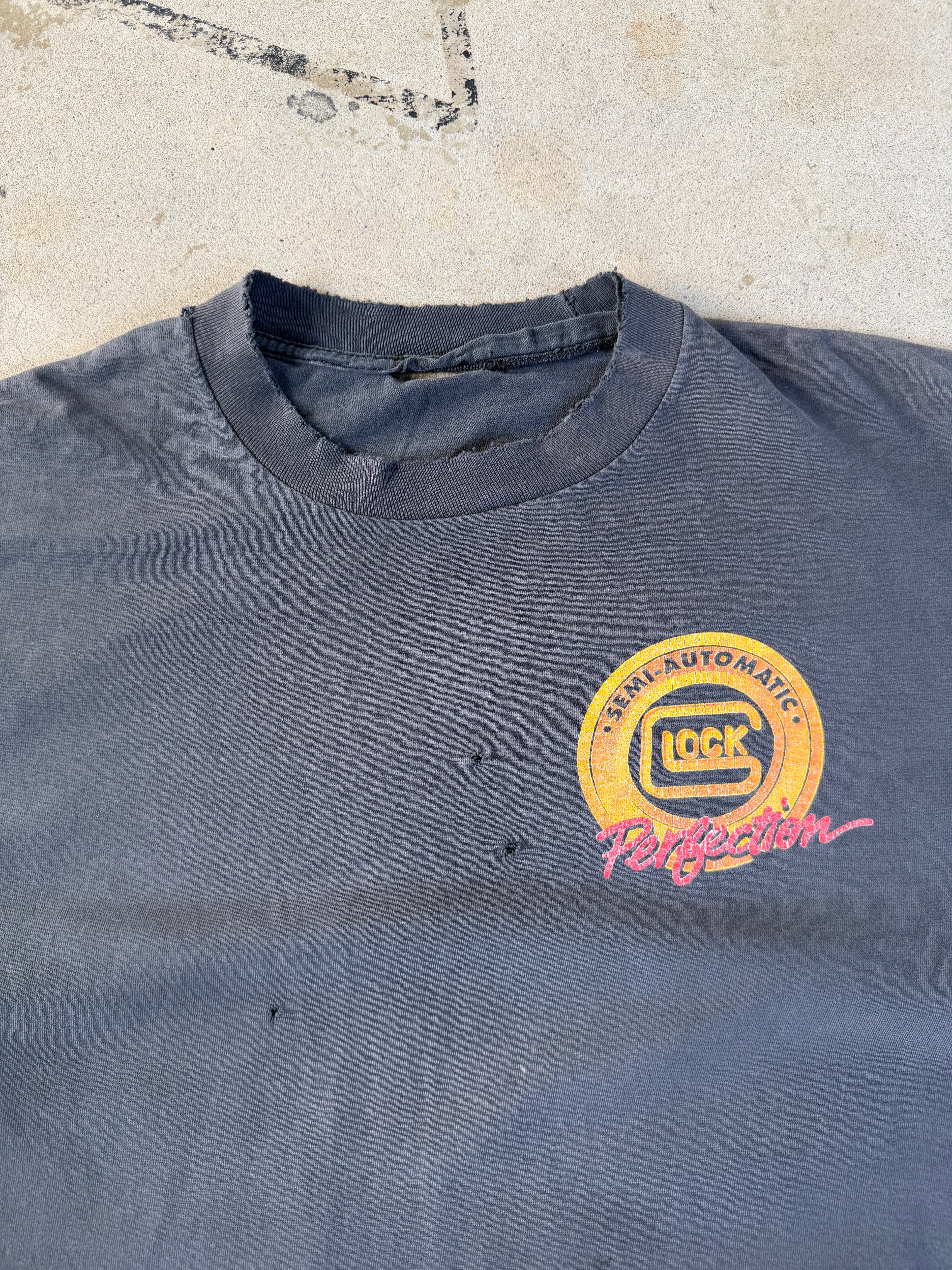 90s SMOKED/thrashed Glock Tee | XL