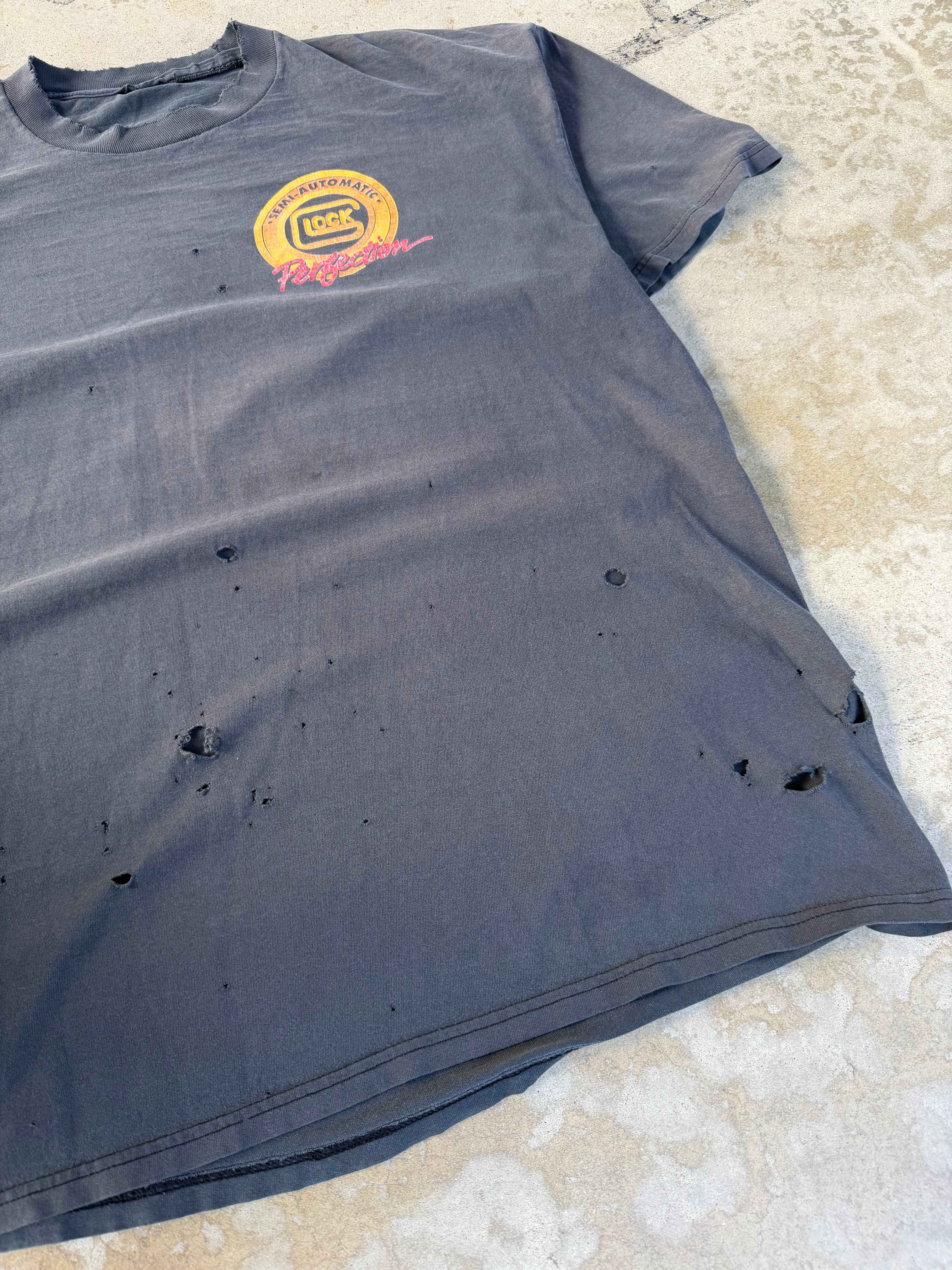 90s SMOKED/thrashed Glock Tee | XL