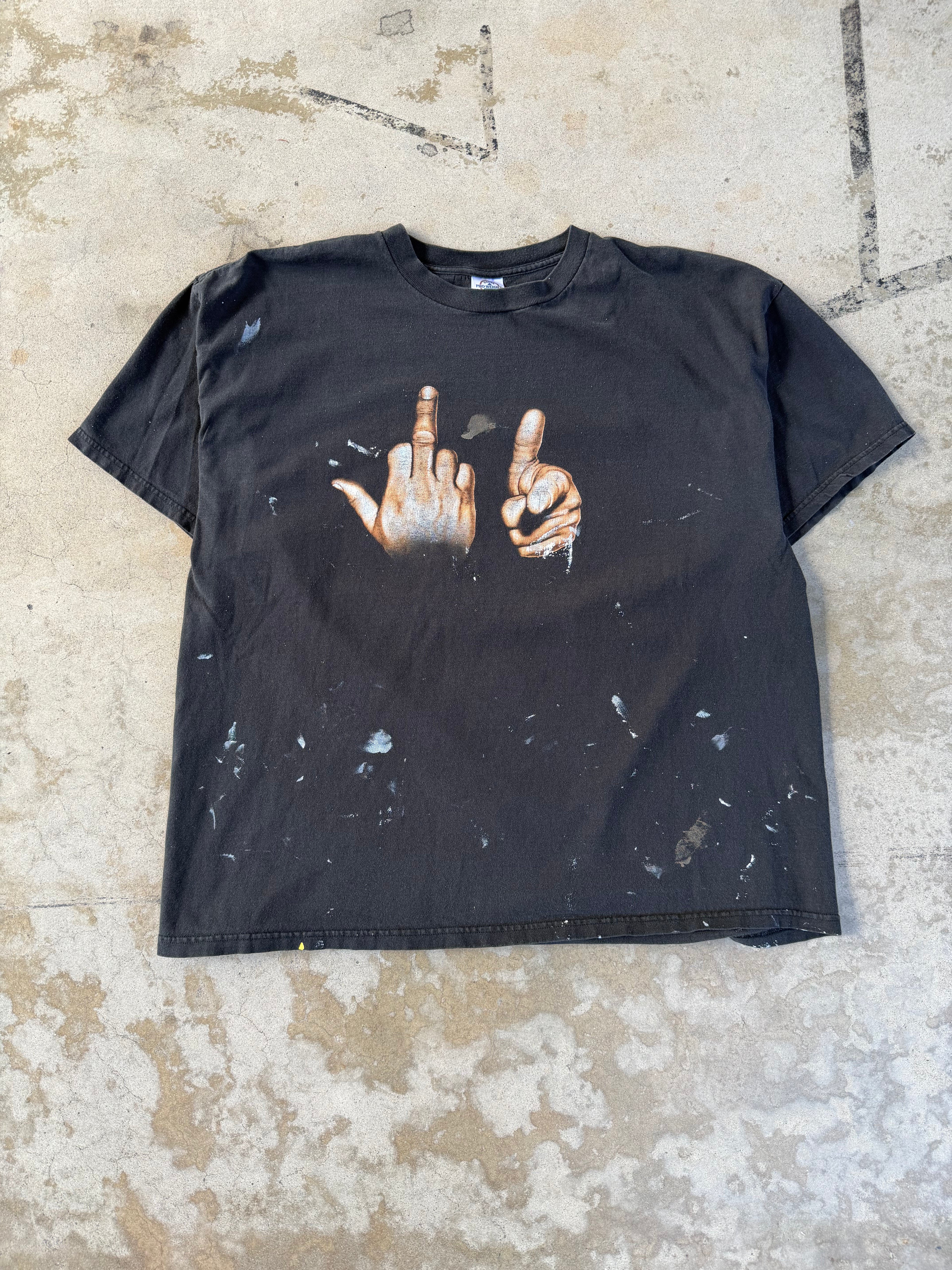 00s Middle Finger Paint Splattered | XL