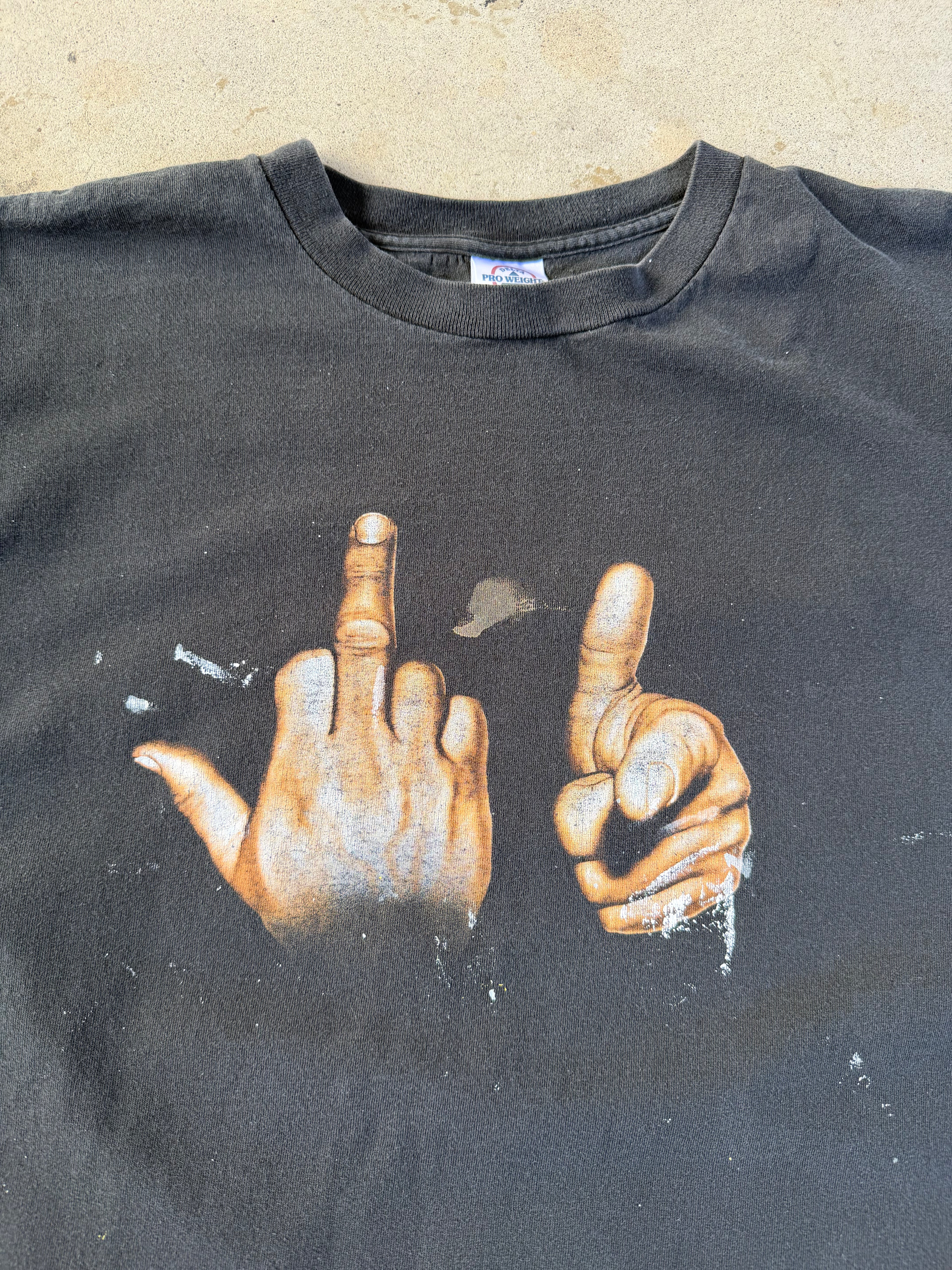 00s Middle Finger Paint Splattered | XL