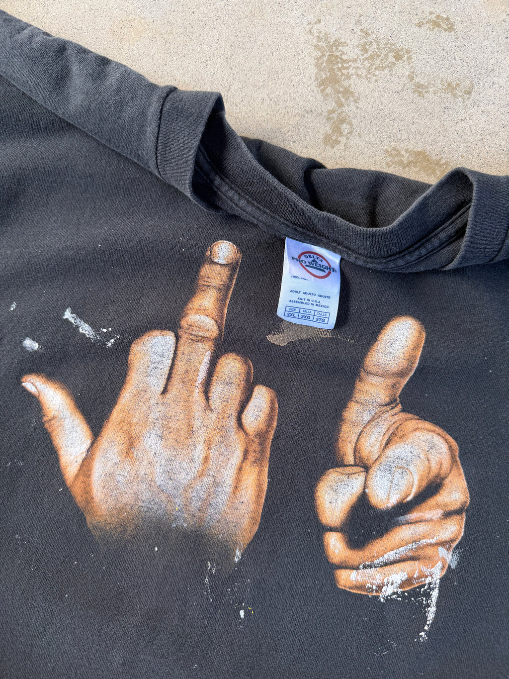 00s Middle Finger Paint Splattered | XL