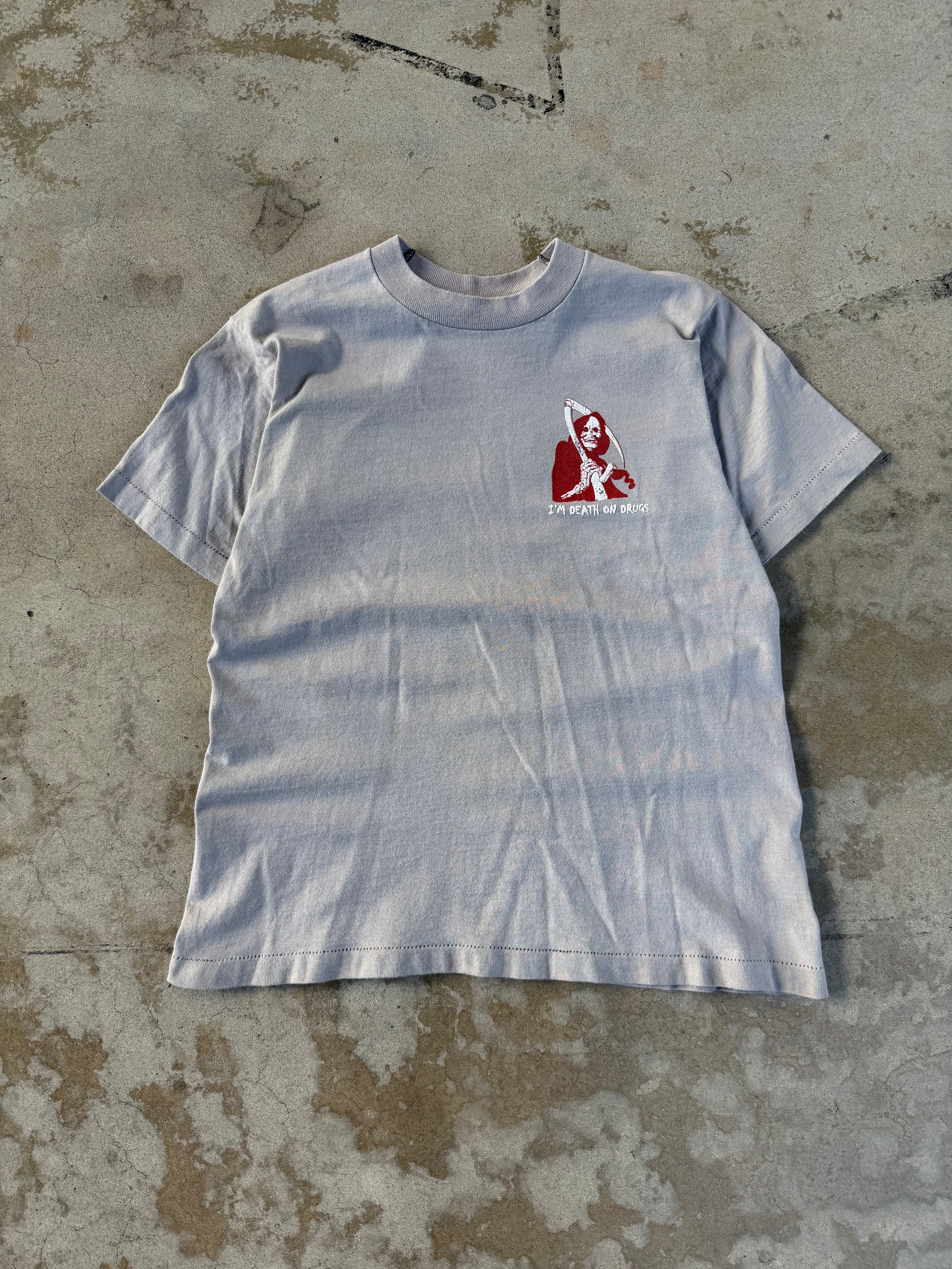 90s Smoked Grim Reaper “I'm Death On Drugs” Tee | M