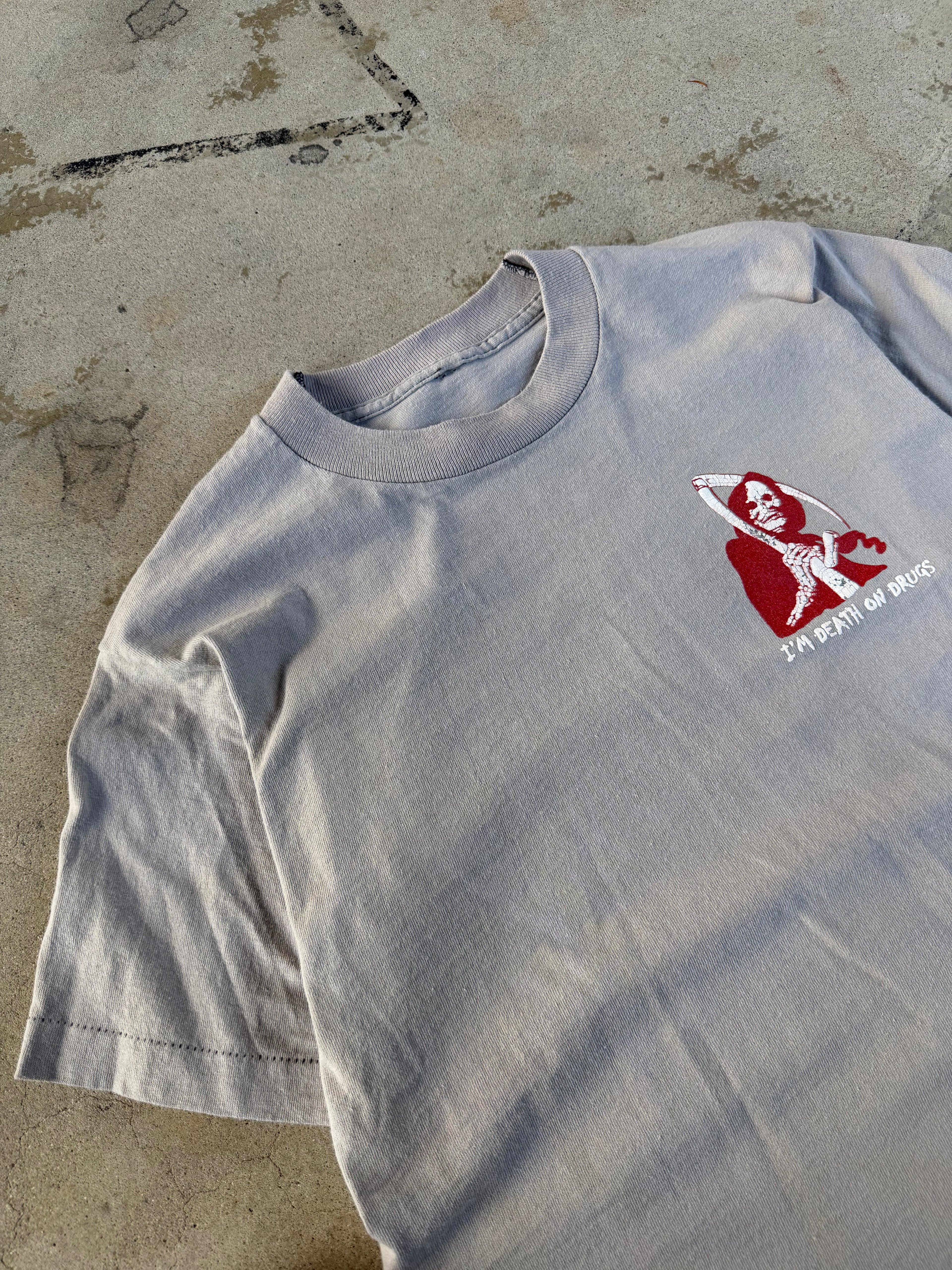 90s Smoked Grim Reaper “I'm Death On Drugs” Tee | M