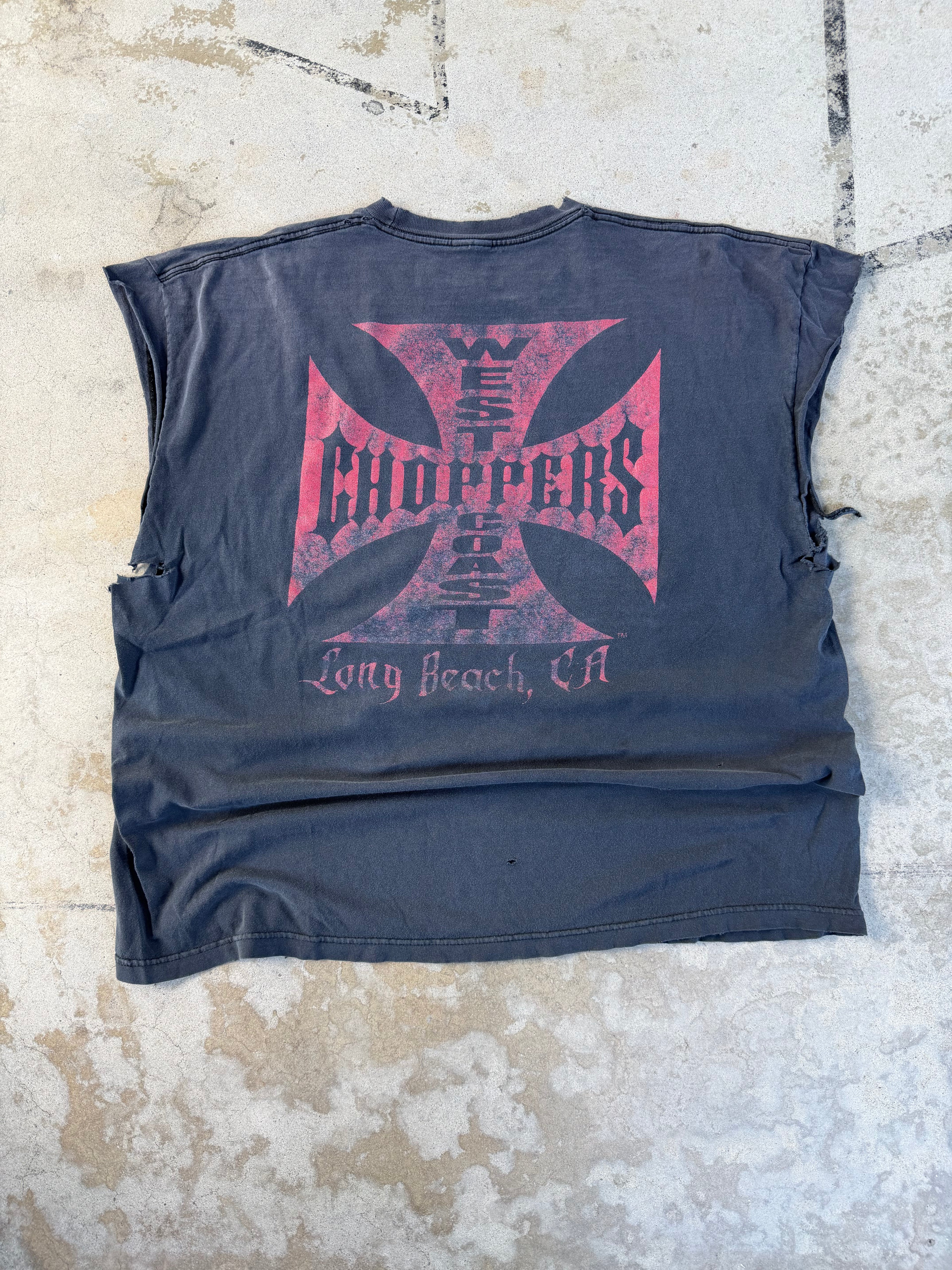 00s West Coast Choppers SMOKED Cutoff | XL
