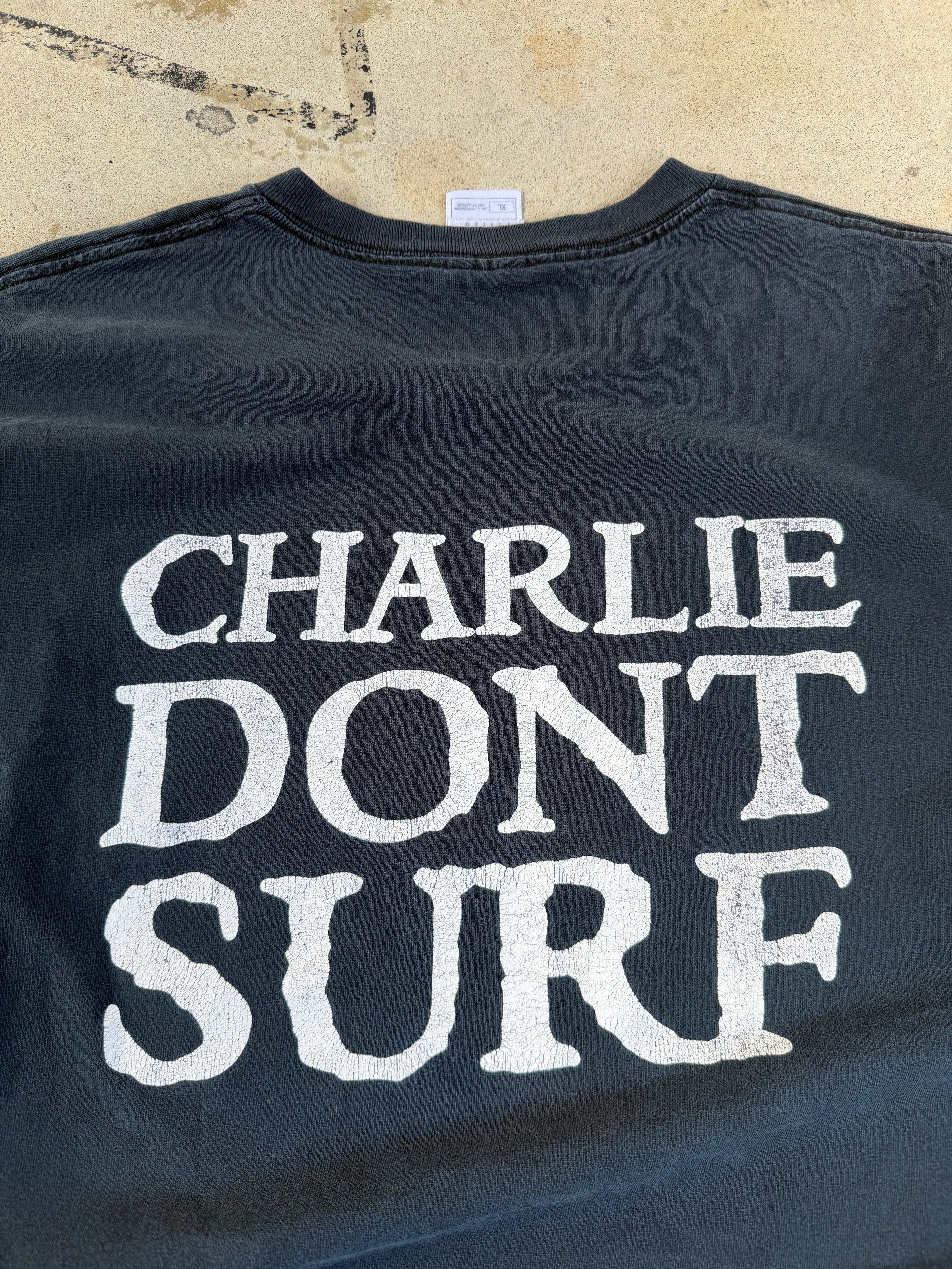 00s Charles Manson "CHARLIE DONT SURF" Tee | XL