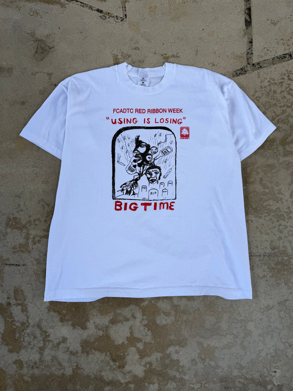90s Anti Drug "Using Is Losing" Tee | XL