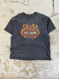90s Faded Harley Davidson Flame Shield | XL