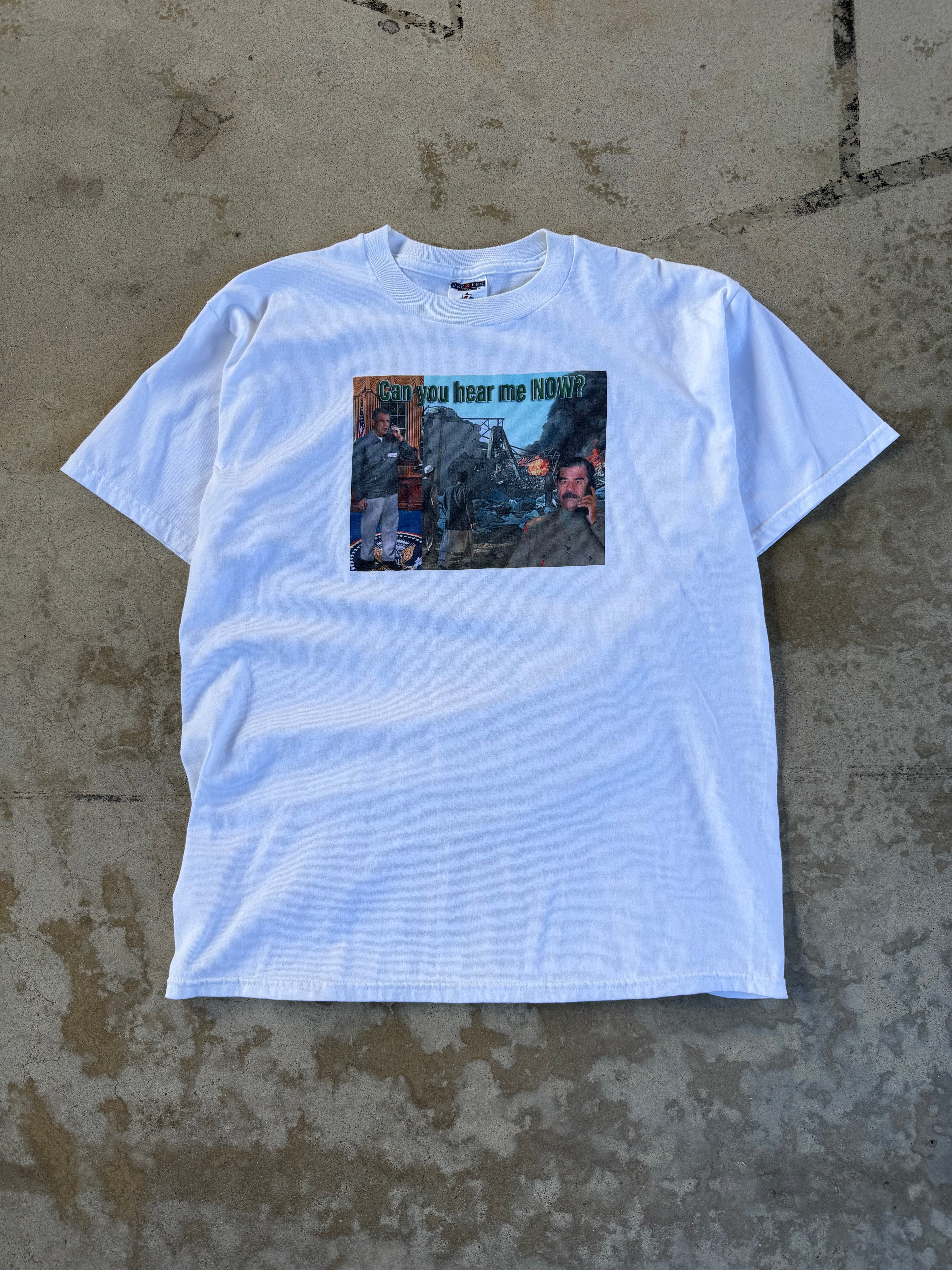 00s George Bush Saddam Hussein Bombing Tee | L
