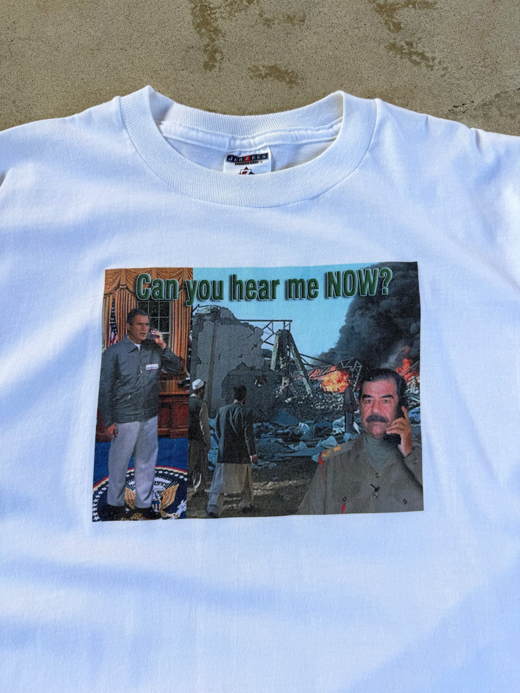 00s George Bush Saddam Hussein Bombing Tee | L