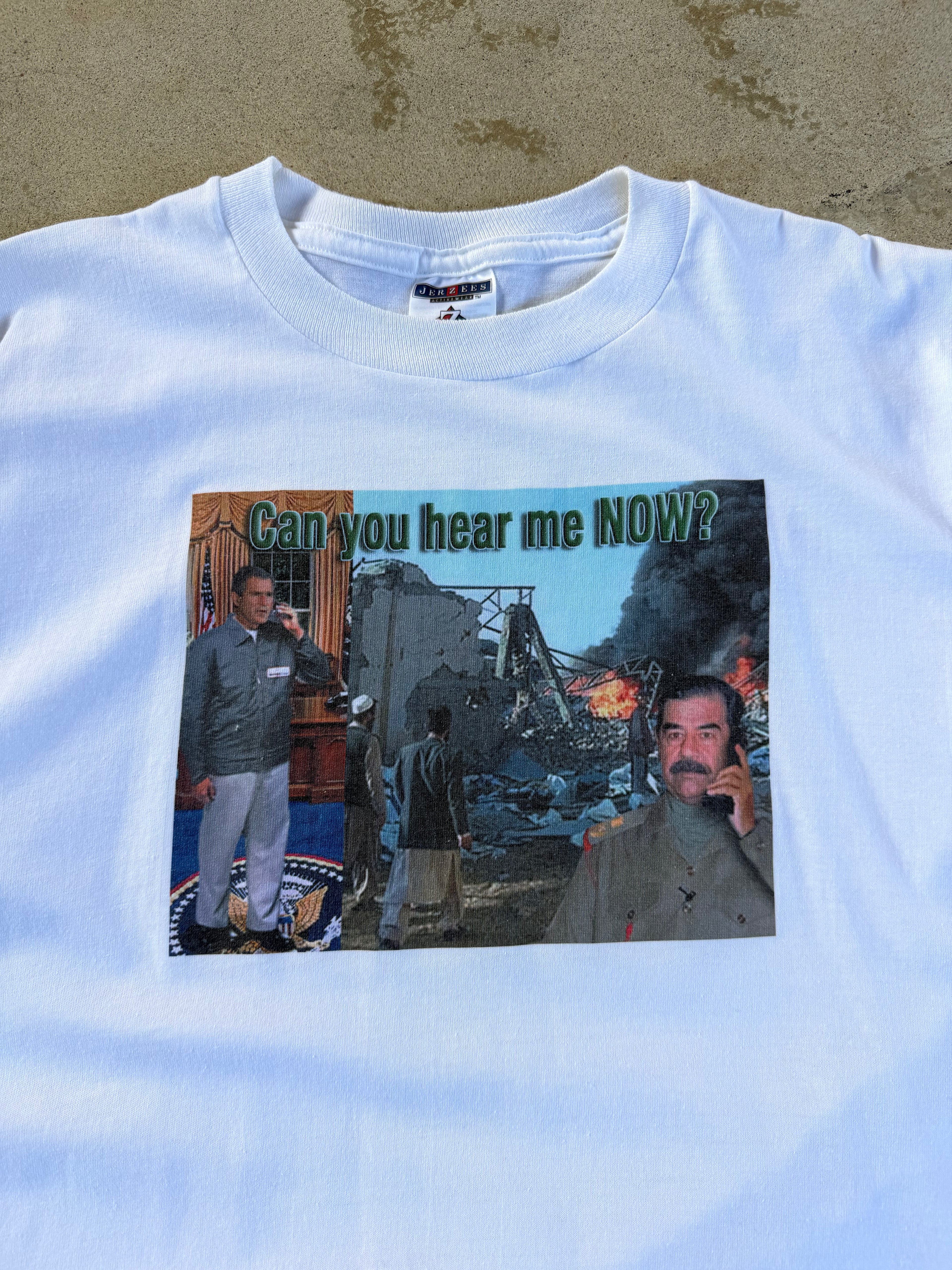00s George Bush Saddam Hussein Bombing Tee | L