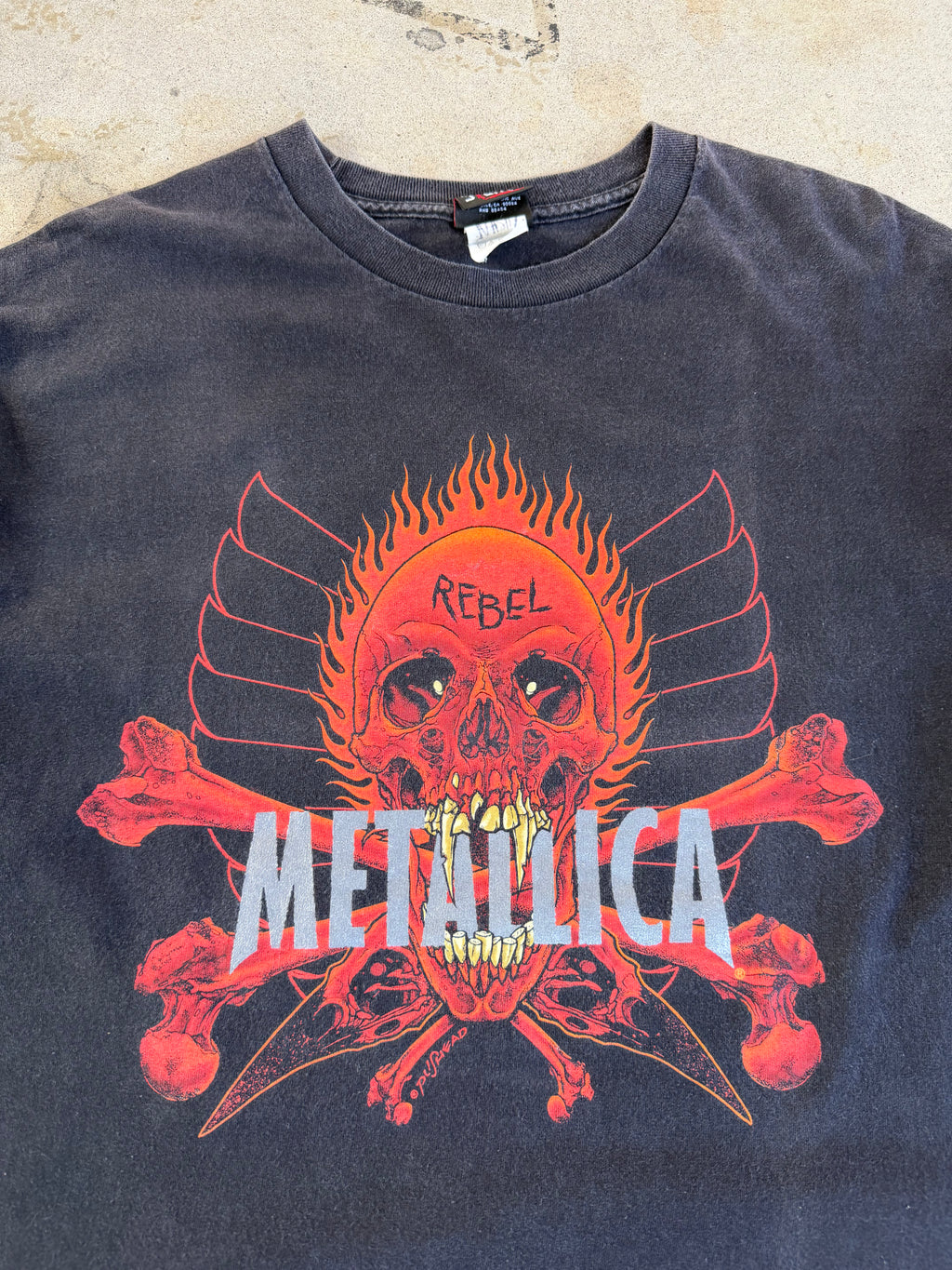 90s Metallica Rebel Band Tee | XXL