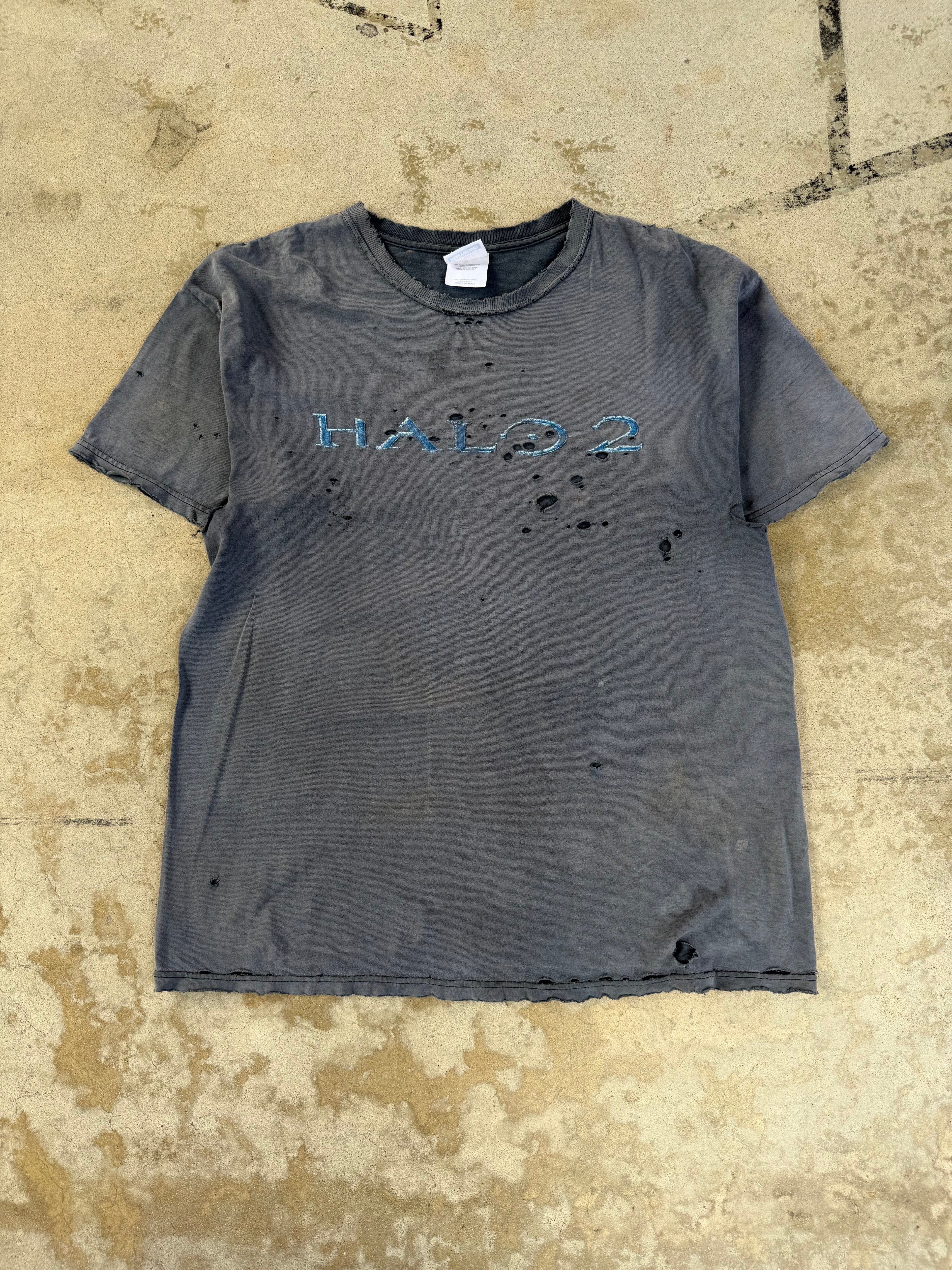 00s SMOKED/Thrashed Halo 2 Promo Tee | L