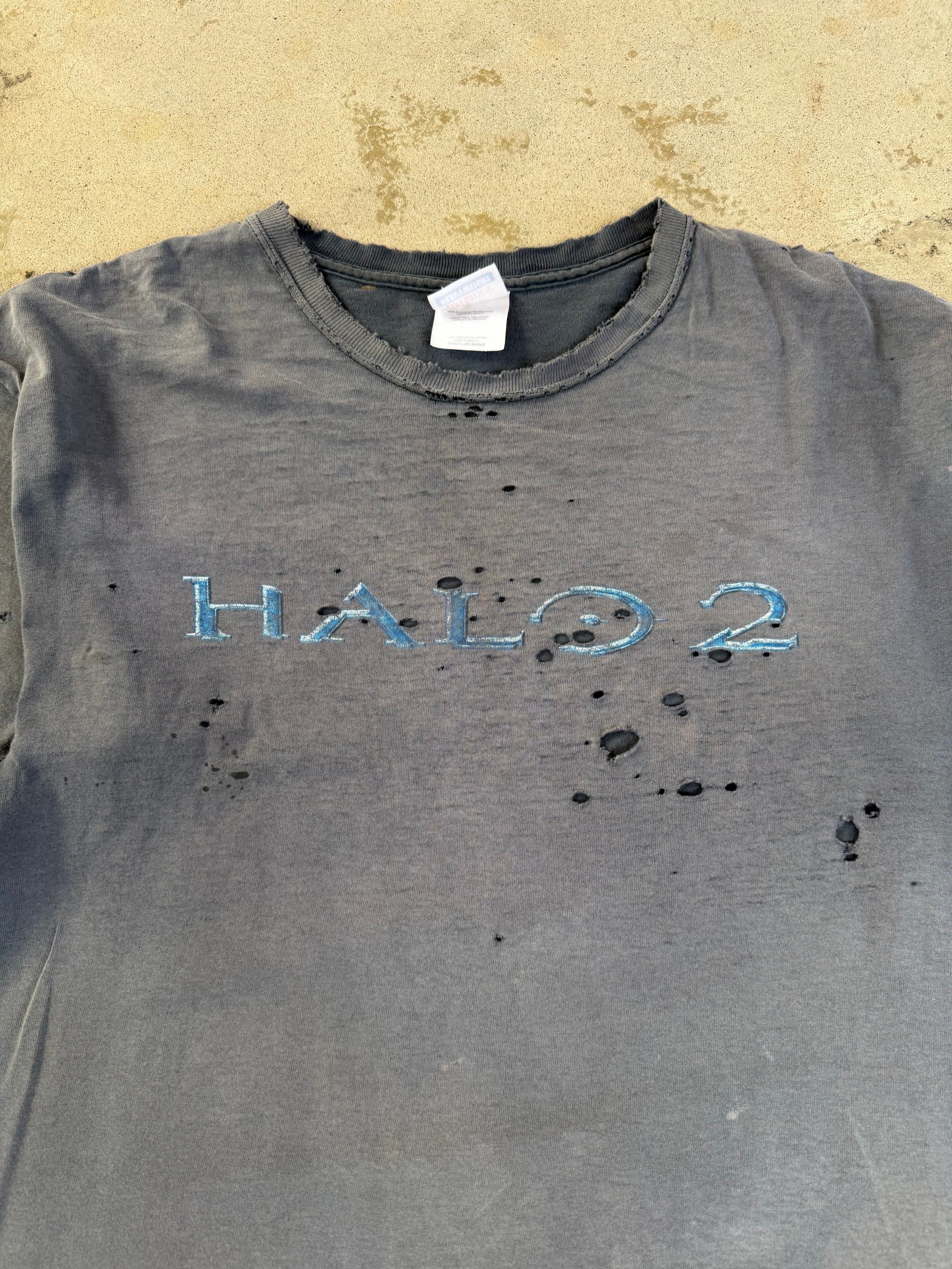 00s SMOKED/Thrashed Halo 2 Promo Tee | L