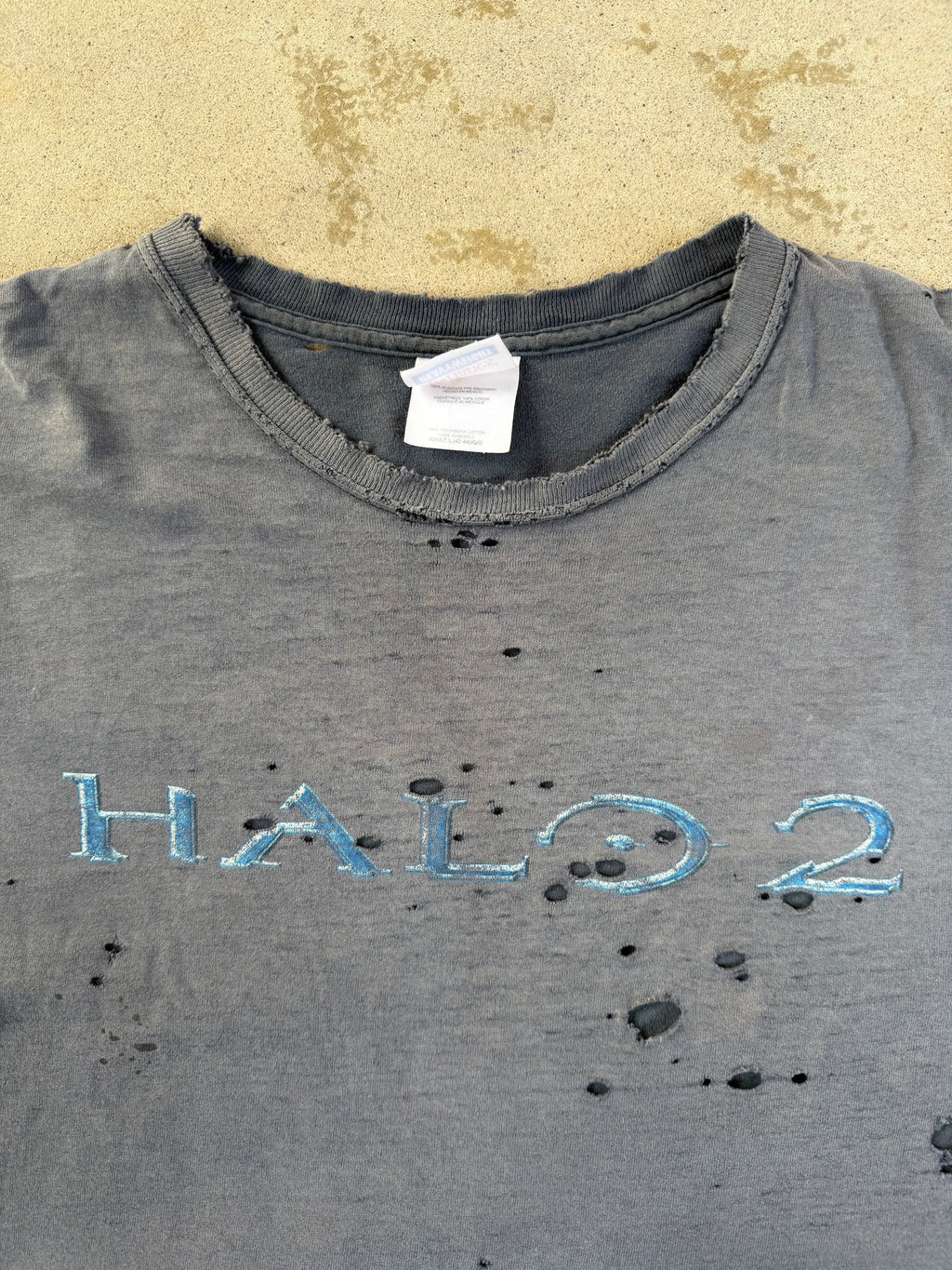 00s SMOKED/Thrashed Halo 2 Promo Tee | L