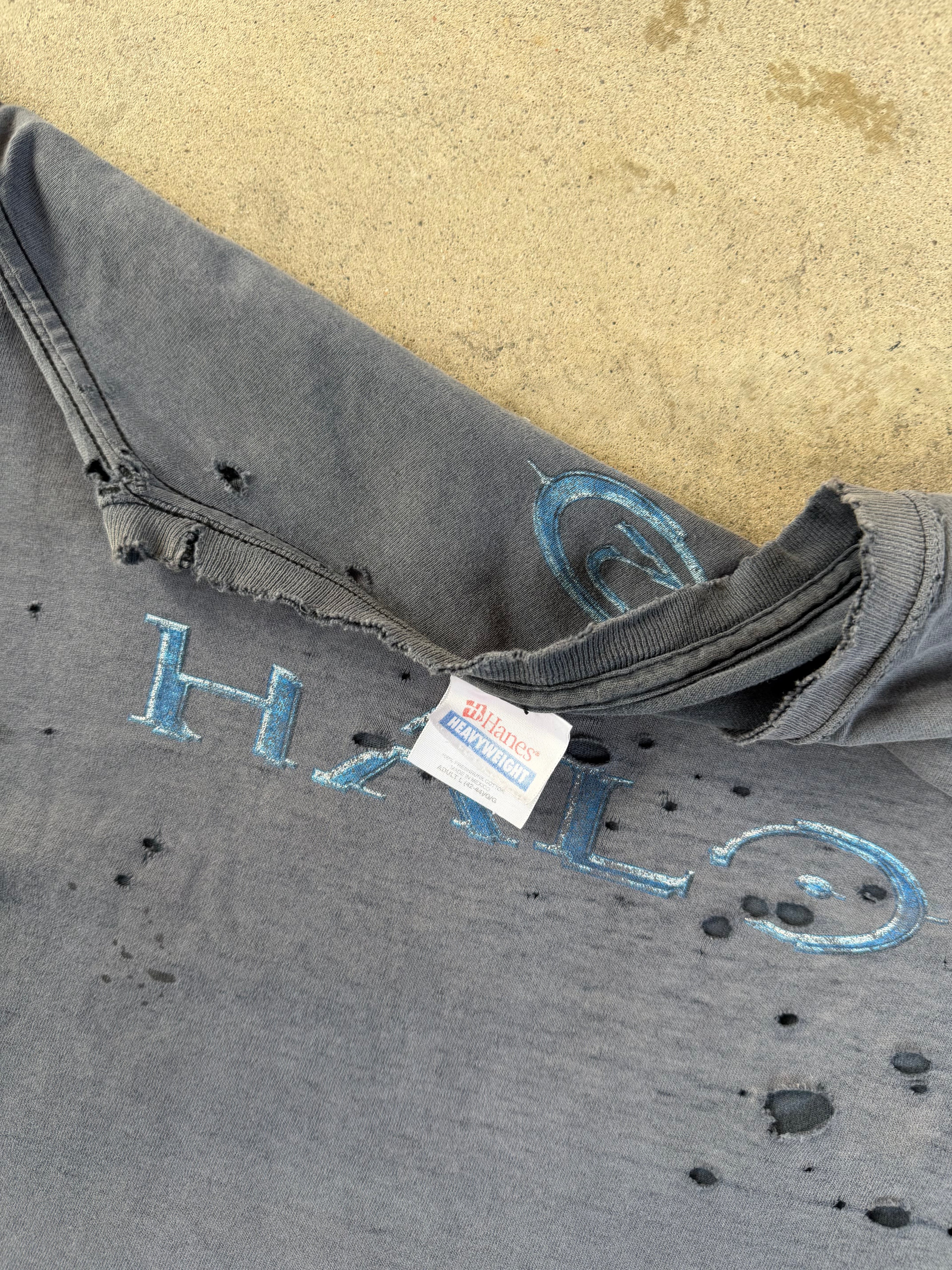 00s SMOKED/Thrashed Halo 2 Promo Tee | L