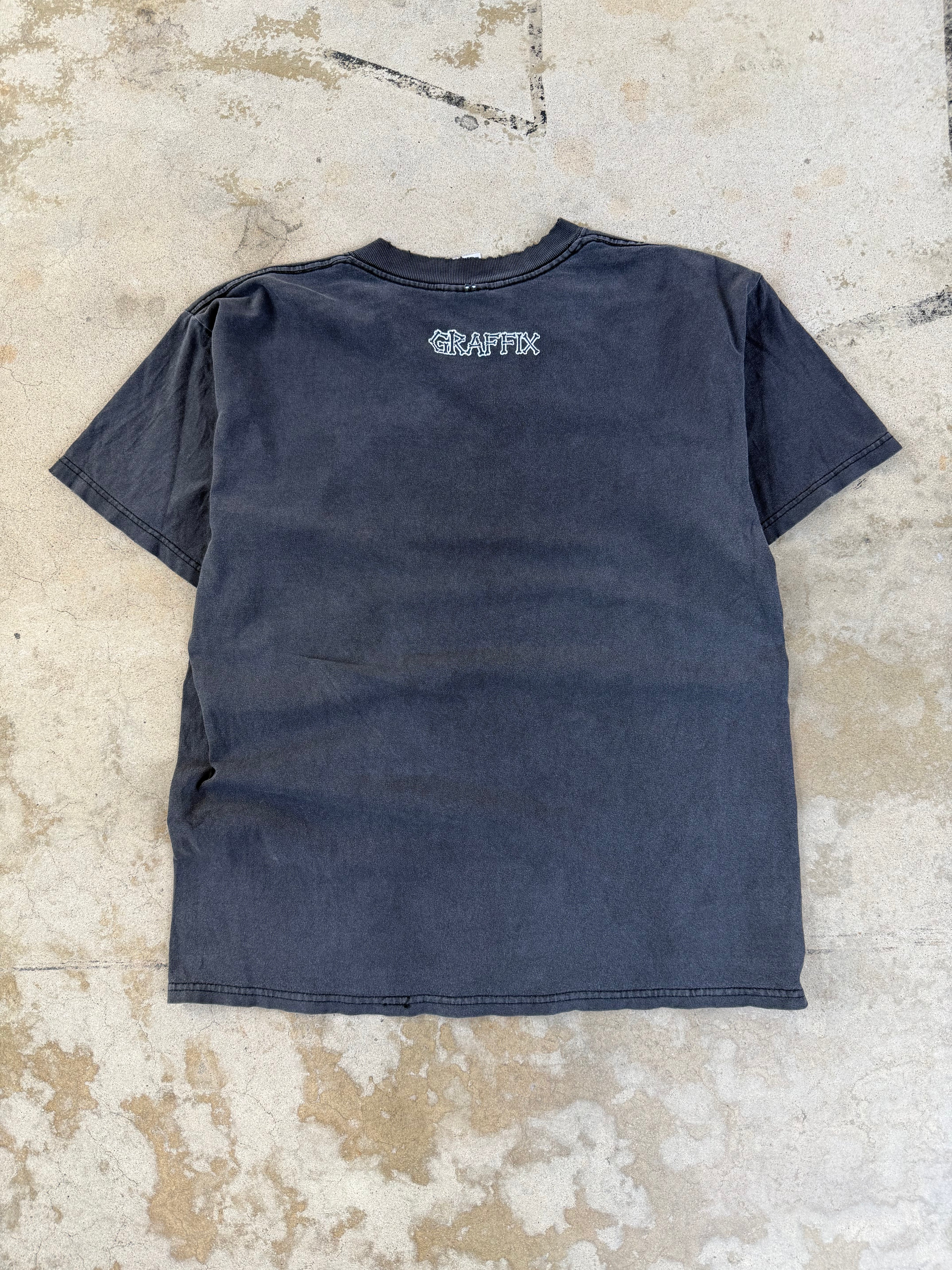 90s Faded/Thrashed Graffix Bong Tee | L
