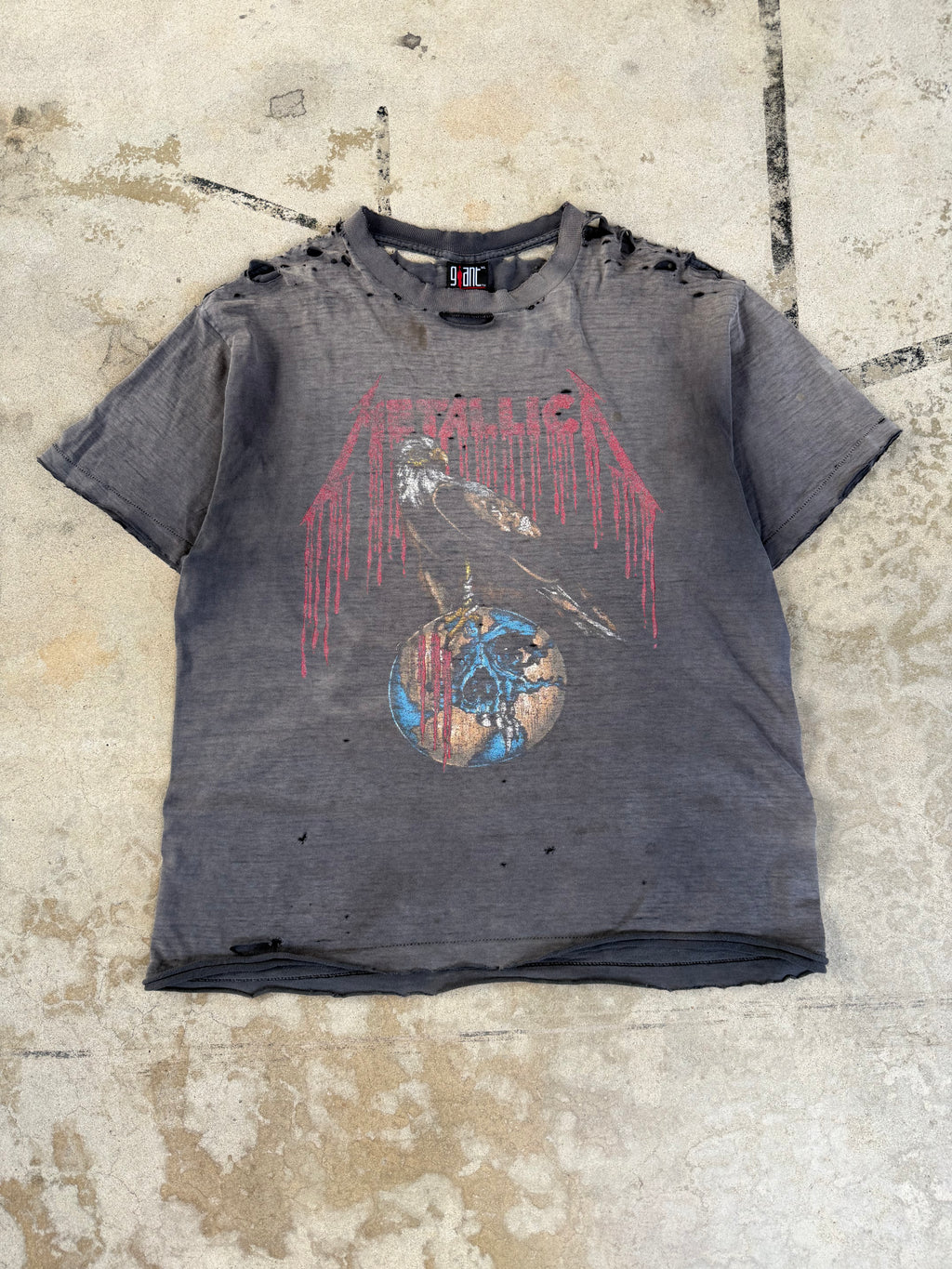 90s Thrashed/Smoked Metallica Band Tee | XL