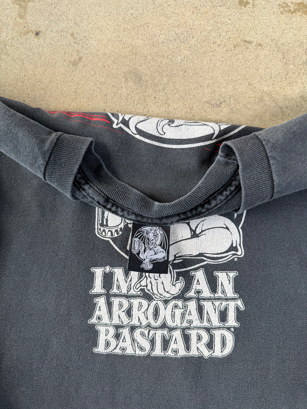 00s Faded Devil "Arrogant Bastard" Beer Longsleeve | L