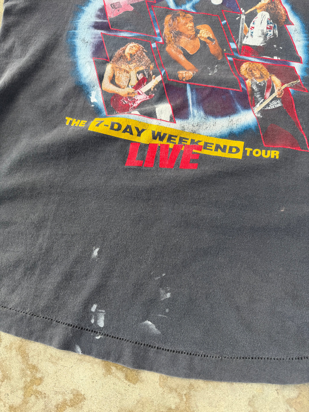 90s Faded Def Leppard Cut Off | L